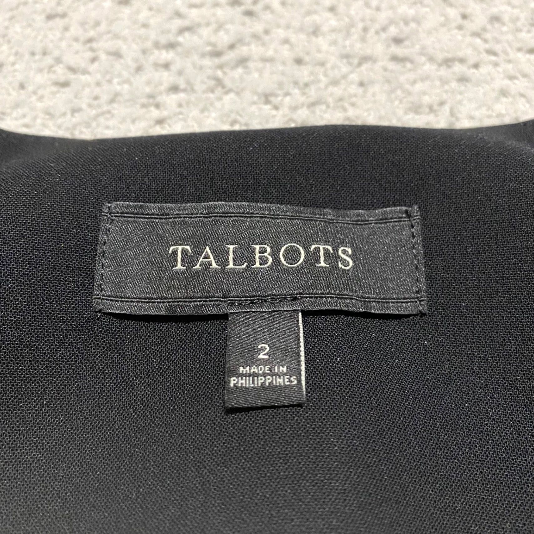 Talbots Talbots Blazer Woman Regular Size 2 Black Lined Short Jacket Pockets Classic Preppy Vintage: No Size XS / US 0-2 / IT 36-38 - 3 Thumbnail