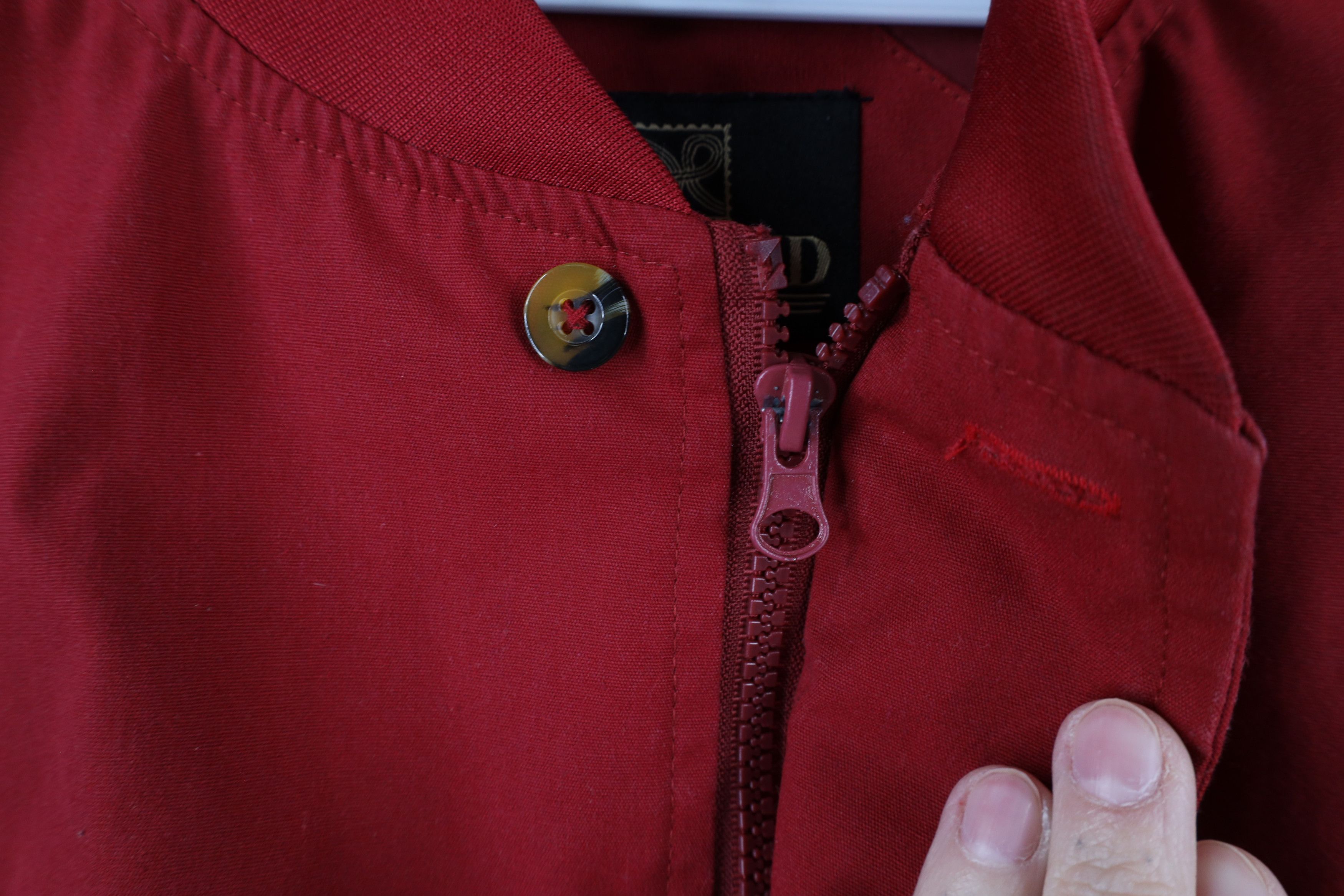 Vintage Vintage 90s Streetwear Blank Full Zip Cafe Bomber Jacket Red Size US L / EU 52-54 / 3 - 5 Thumbnail