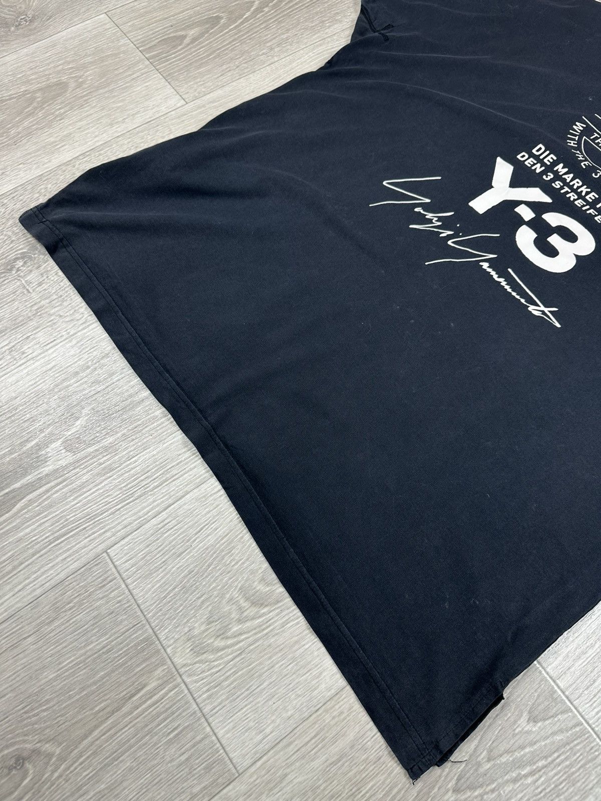 Adidas Adidas Y-3 Yohji Yamamoto Distressed T-Shirt Size US L / EU 52-54 / 3 - 5 Thumbnail