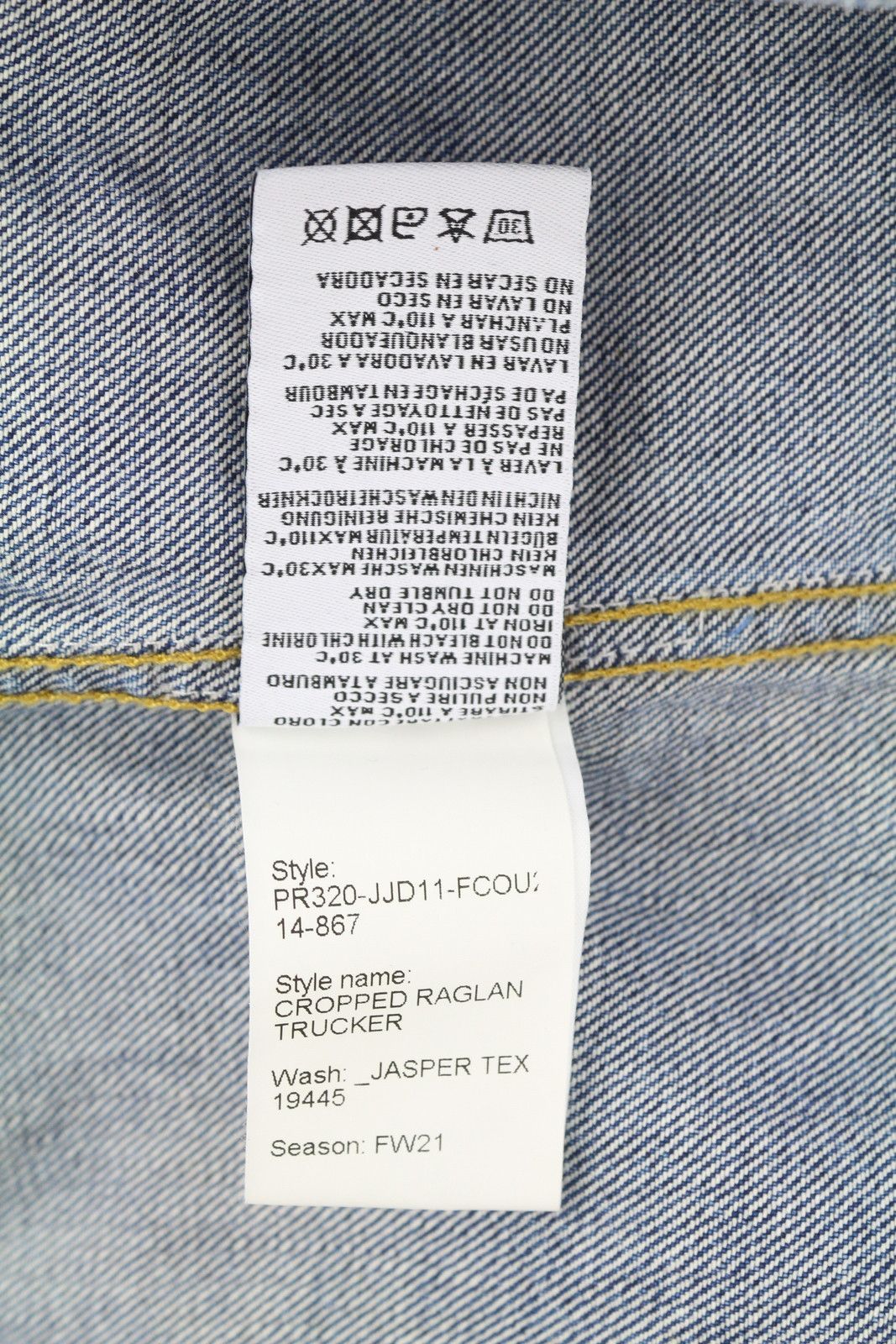 CROPPED RAGLAN TRUCKER M Jasper Tex Denim Blue 86171