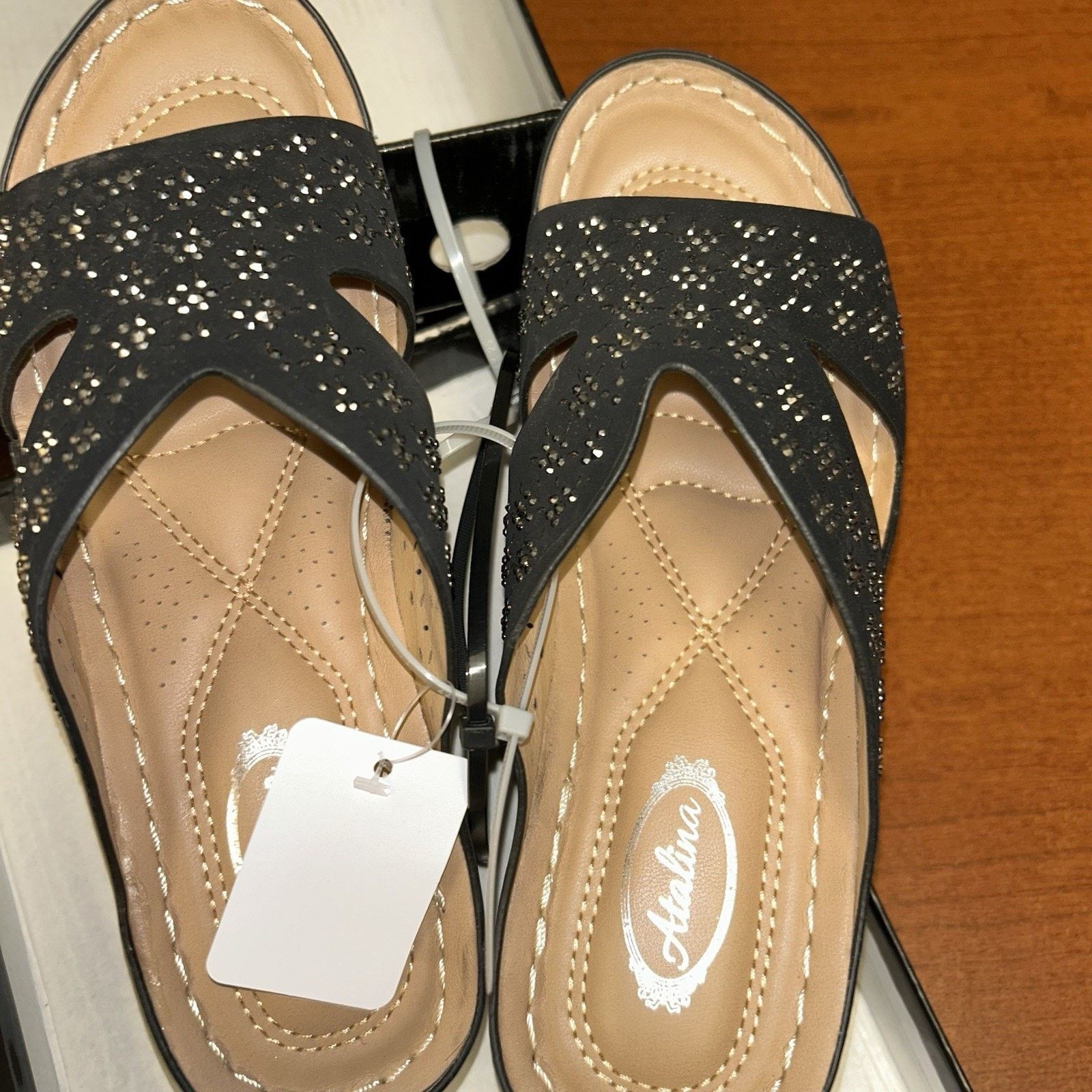 & Other Stories Atalina DW9991 Mid Wedge Embellished Slip On Sandals 5.5 Size US 5.5 / IT 35.5 - 2 Thumbnail