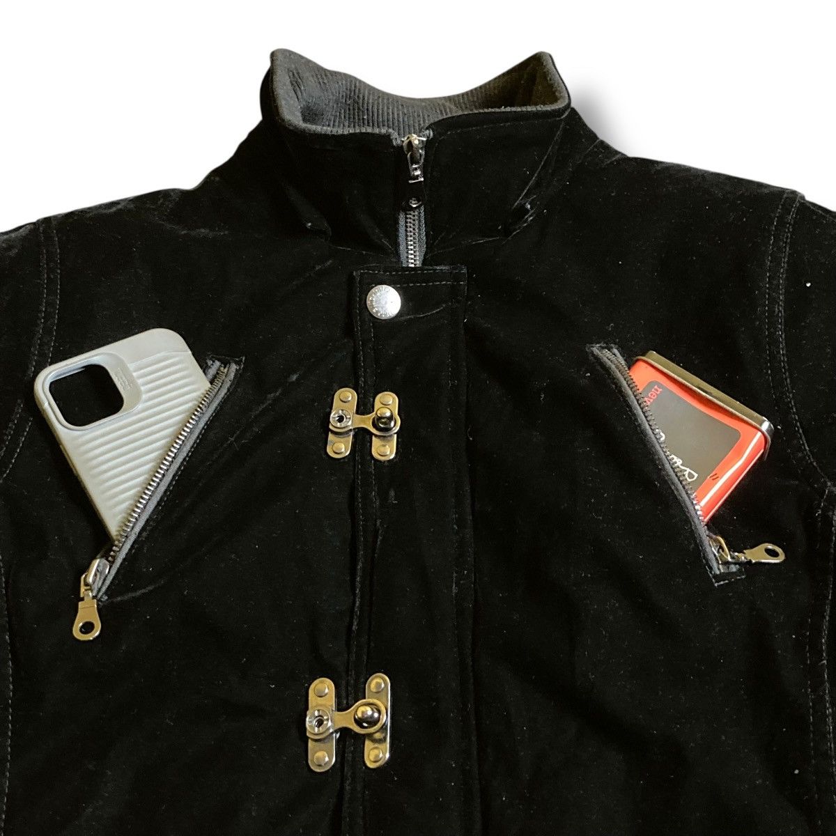 If Six Was Nine 🇯🇵 IN THE ATTIC METAL BUCKLE BONDAGE PUNK VELVET JACKET Size US M / EU 48-50 / 2 - 4 Thumbnail