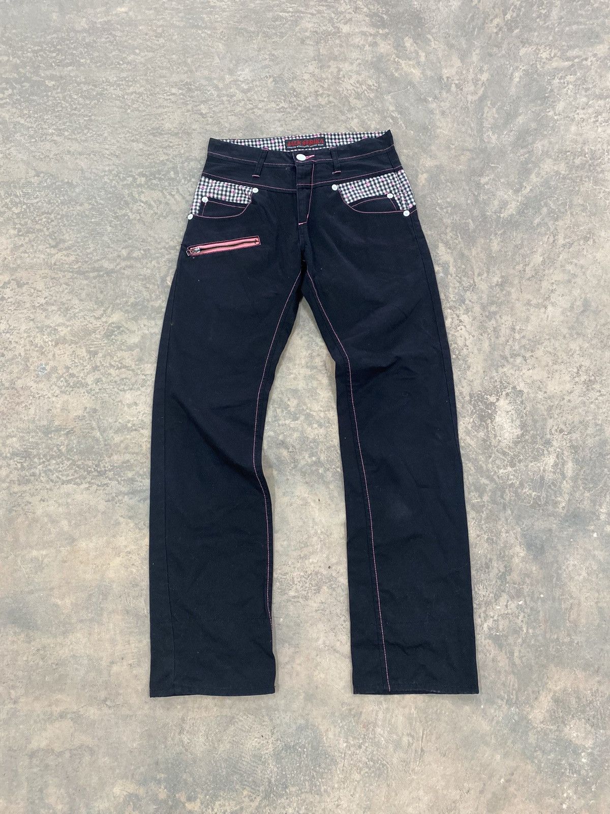 Hysteric Glamour × Japanese Brand × Le Grande Bleu (L.G.B.) JACK SERIKA DOUBLE WAIST PUNK GRUNGE LGB PANTS Size US 29 - 1 Thumbnail