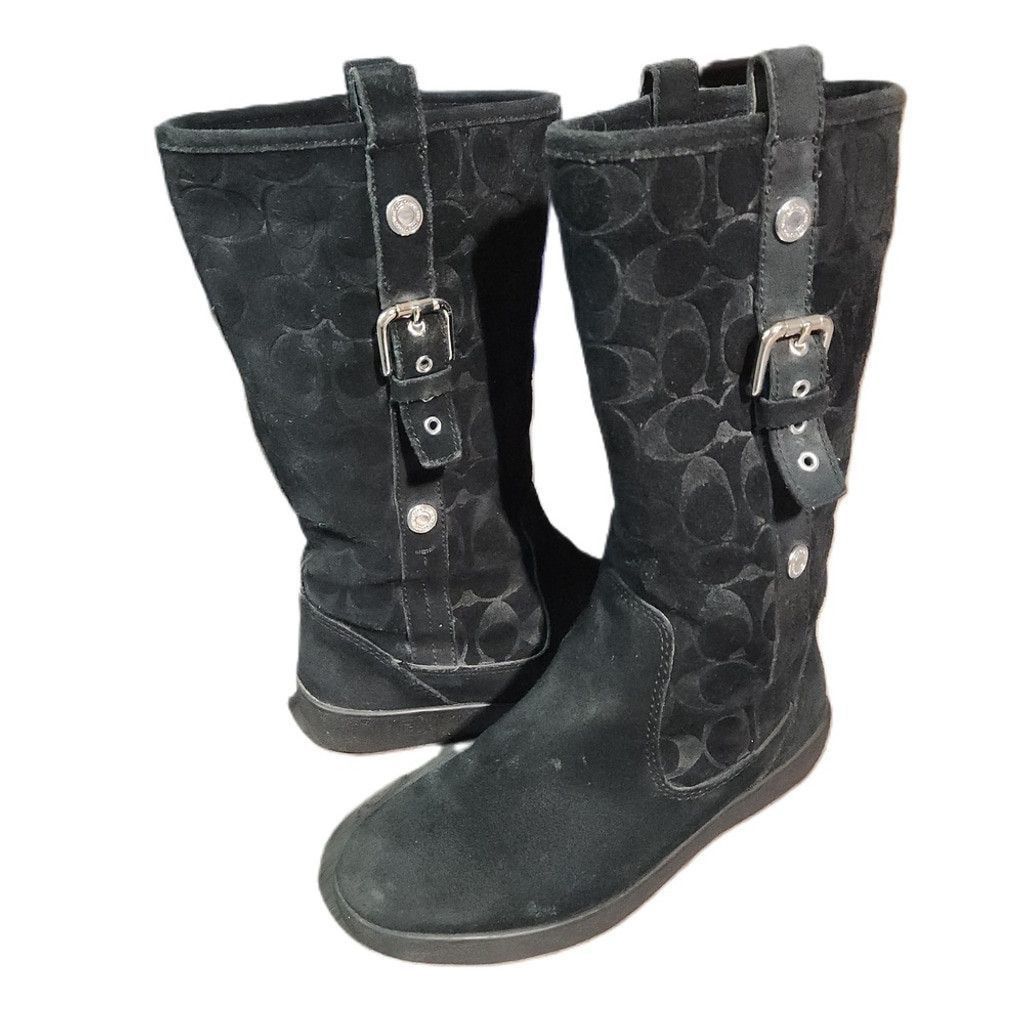Coach Coach Womens Black Suede Boots Size 7B Size US 7 / IT 37 - 3 Thumbnail