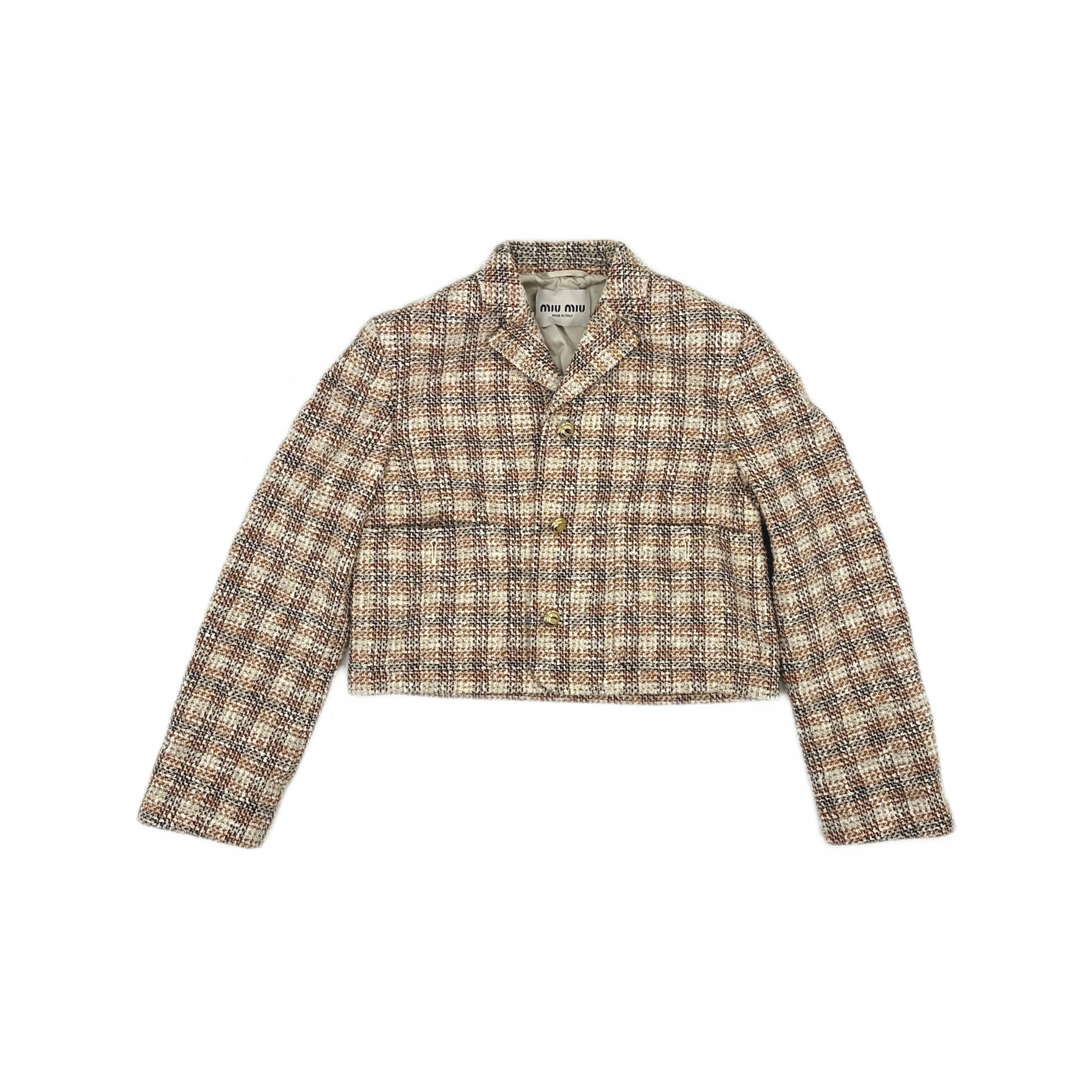Miu Miu Miu Miu Checkered Jacket Size 36 Size XS / US 0-2 / IT 36-38 - 1 Thumbnail