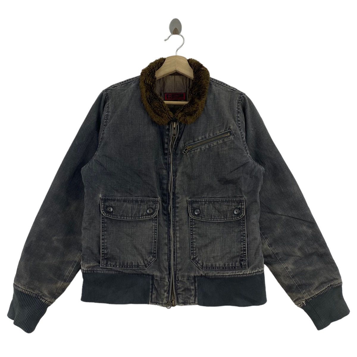 image of John Bull Johnbull Kojima Japan Brand Full Zipper Grey Multi Pocket, Men's (Size Medium)