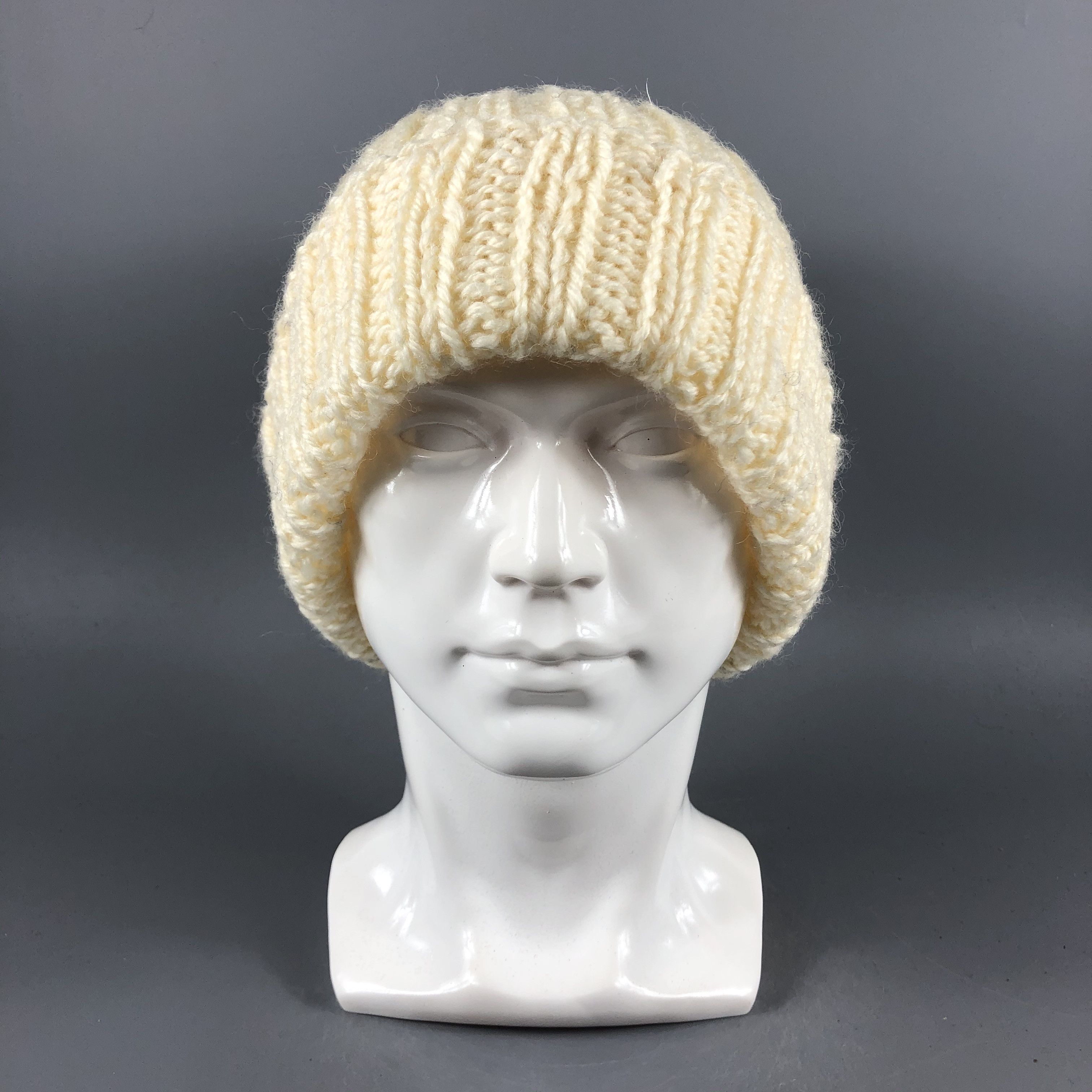 Japanese Brand × Vintage Unknown Ribbed Knit Beanie Snow Hat Snow Cap -D1078 Size ONE SIZE - 1 Thumbnail