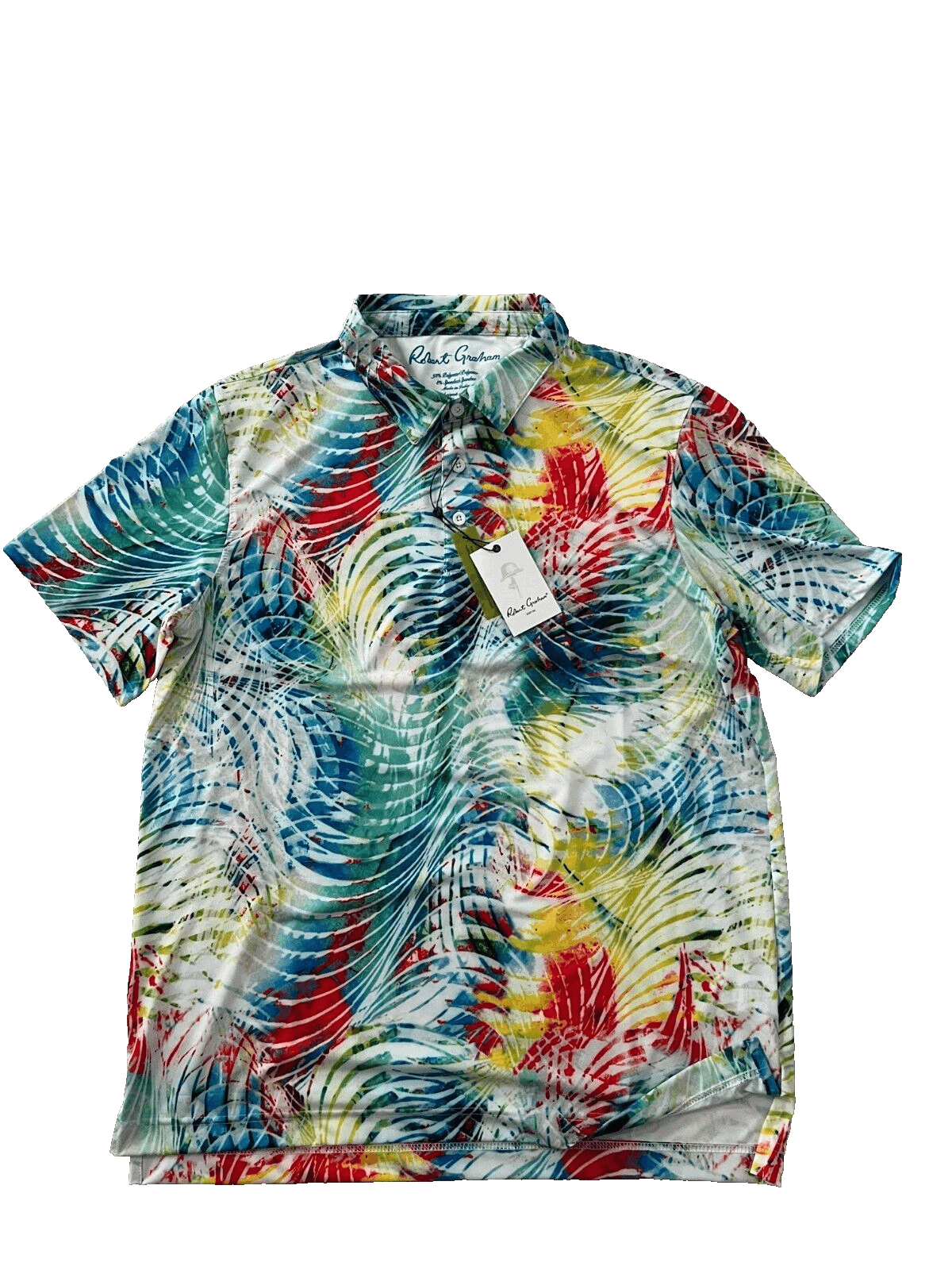 Robert Graham Robert Graham Colour Me Wild Classic Fit Polo Shirt ( L ) Size US L / EU 52-54 / 3 - 3 Thumbnail
