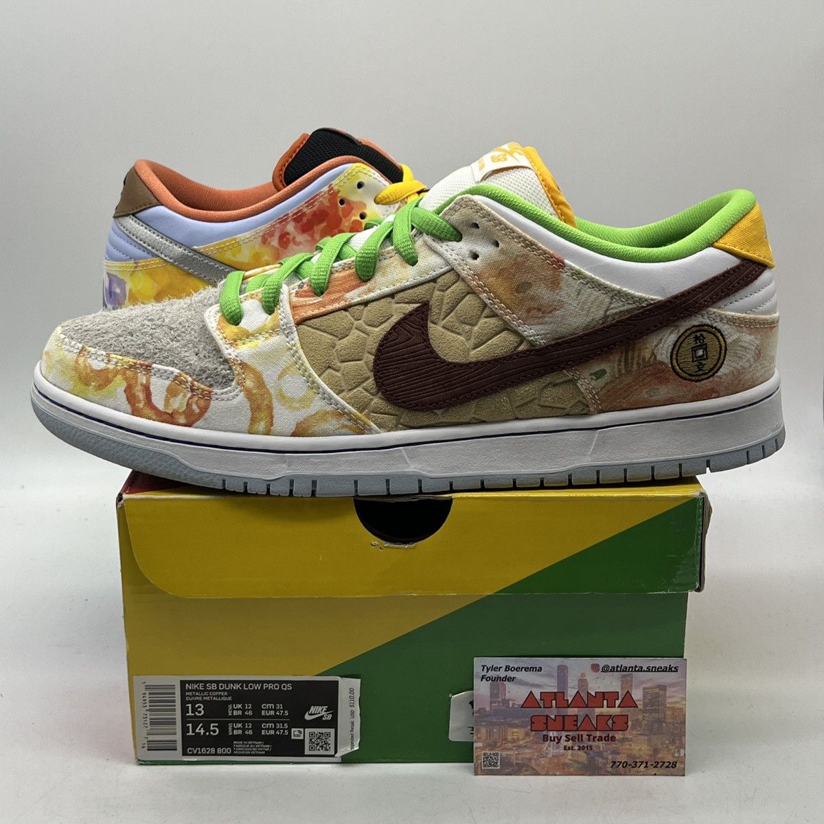 image of Jason Deng X Nike Dunk Low Street Hawker Shoes, Men's (Size 13)