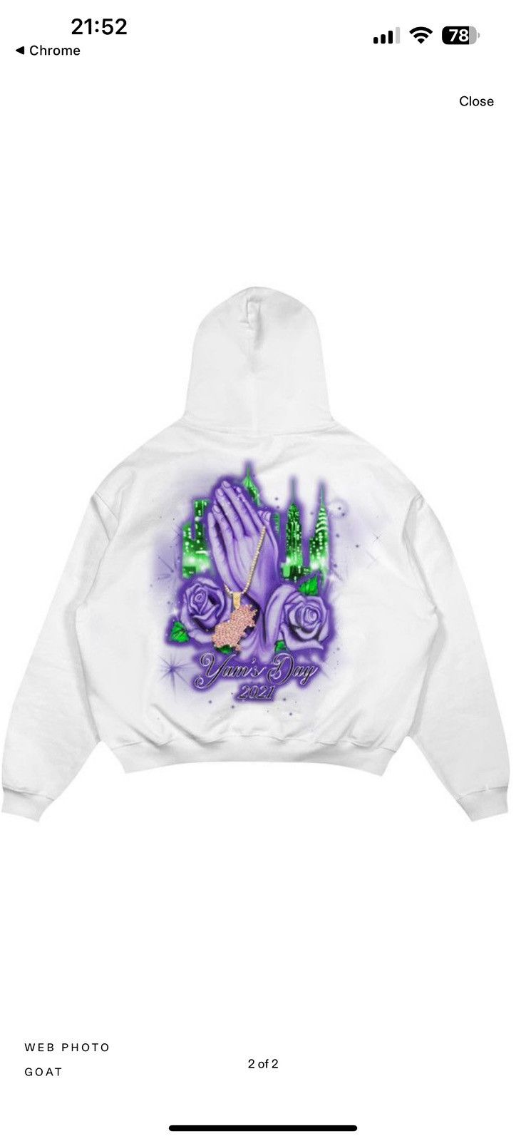 A$AP Rocky × Psychworld Psychworld Yams Day Hoodie Size US S / EU 44-46 / 1 - 4 Thumbnail