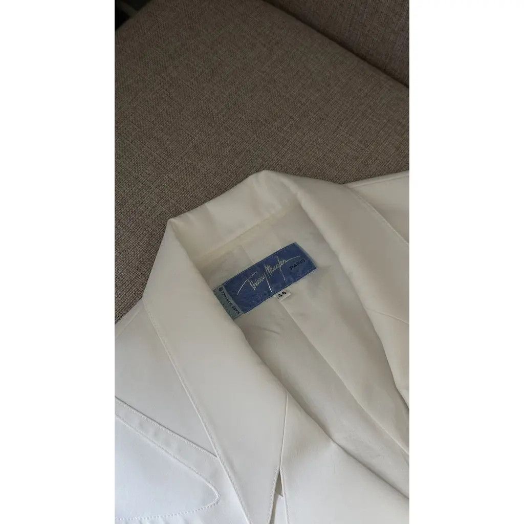 Thierry Mugler Thierry Mugler Vintage Paris Structured Blazer White FR44 Size M / US 6-8 / IT 42-44 - 3 Thumbnail
