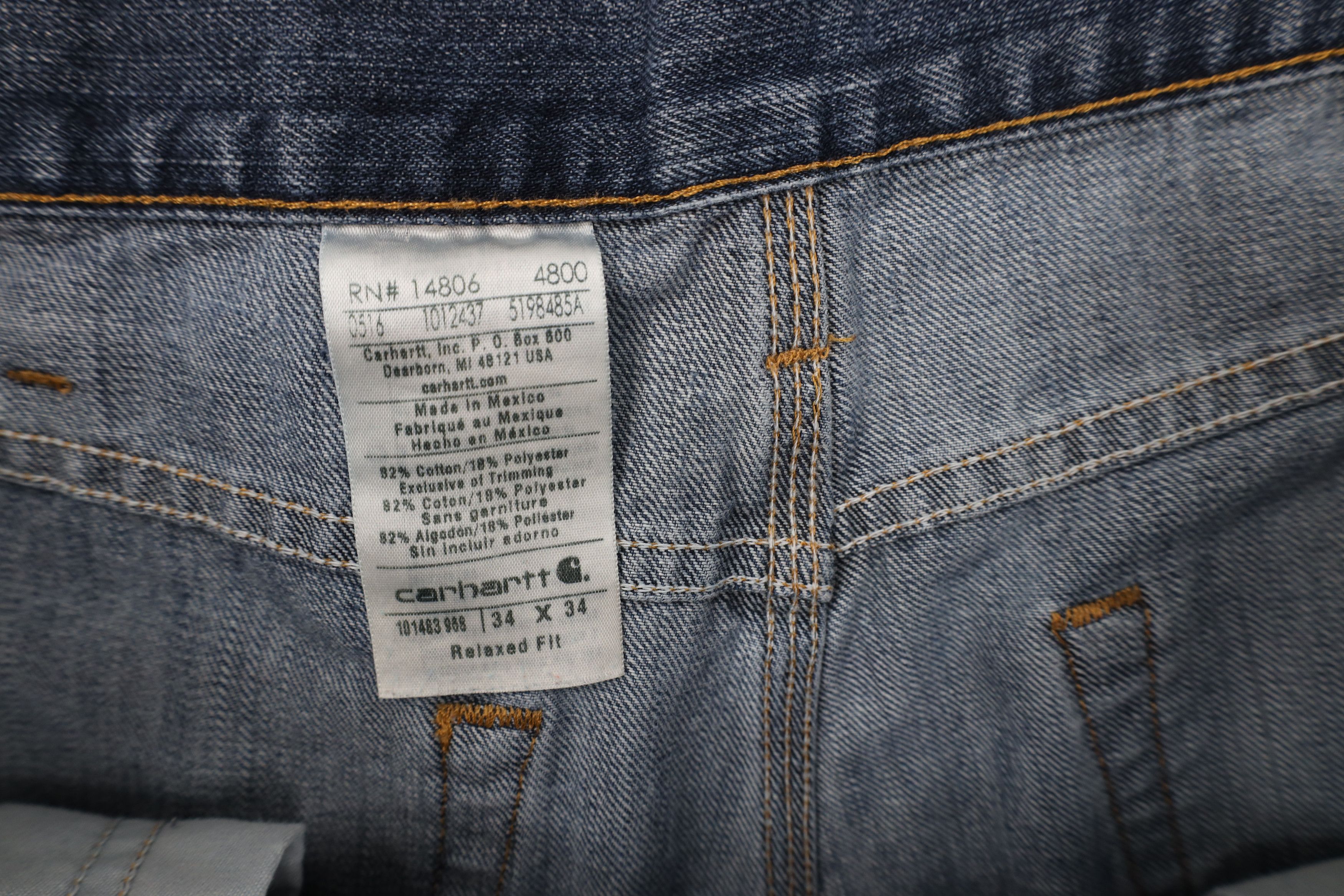 Carhartt × Vintage Vintage Y2K Carhartt Spell Relaxed Fit Wide Leg Denim Jeans Size US 34 / EU 50 - 6 Thumbnail