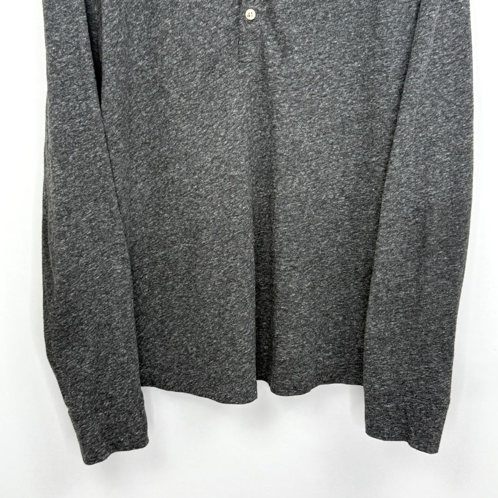 Tecovas Tecovas Shirt Mens L Henley Long Sleeve Heather Gray Button Size US L / EU 52-54 / 3 - 3 Thumbnail