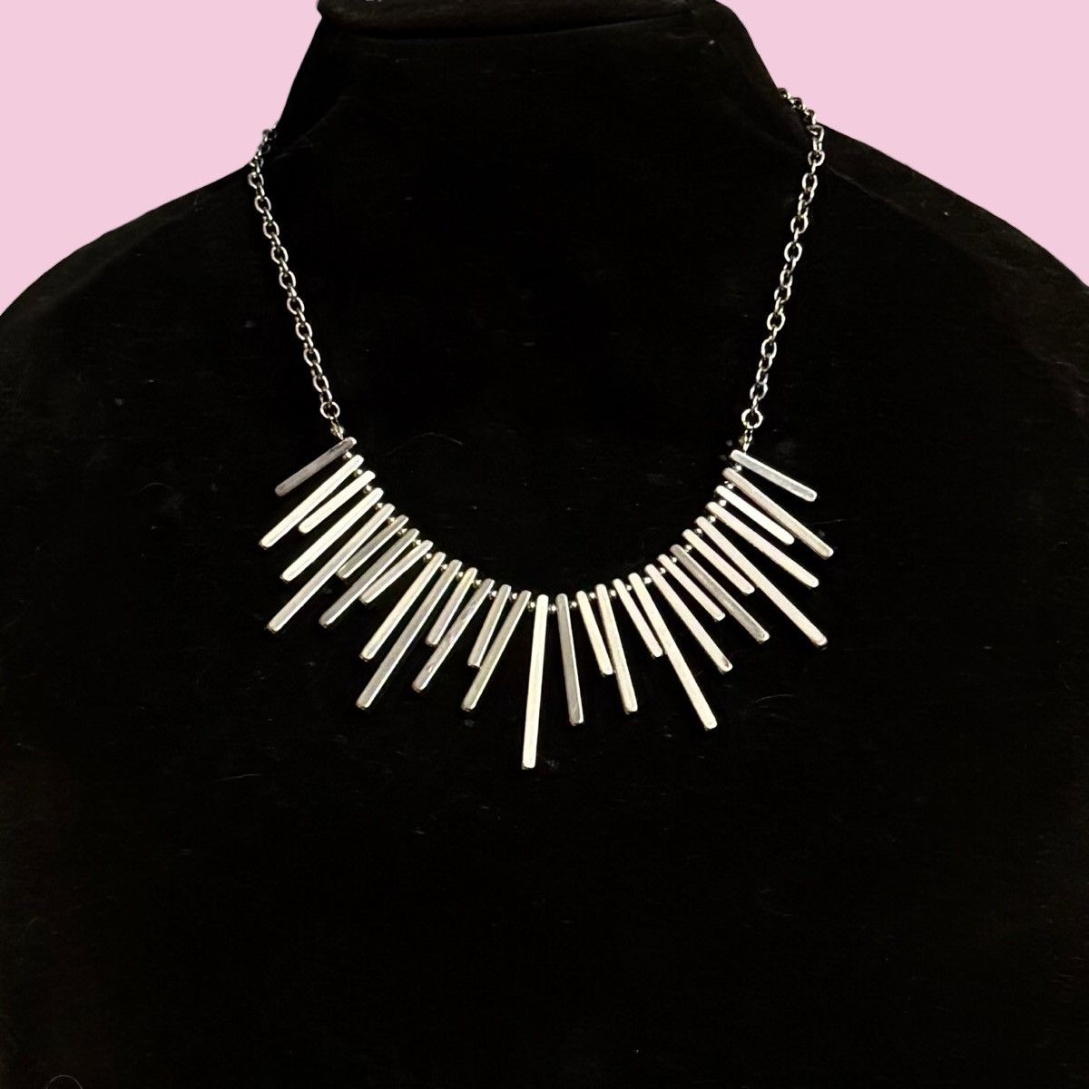 Other Silver tone spike fringe necklace Size ONE SIZE - 1 Thumbnail
