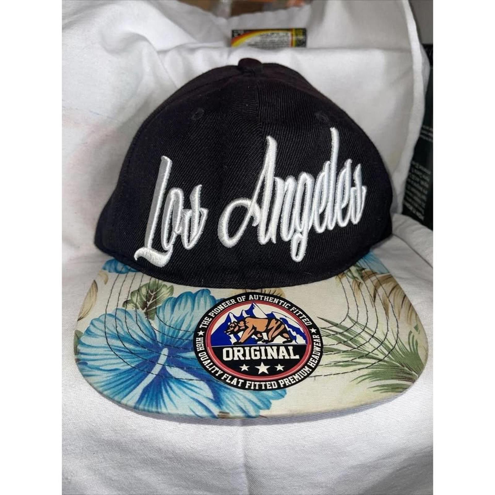 Other Stylish Los Angeles Cap with Floral Brim Size ONE SIZE - 1 Thumbnail