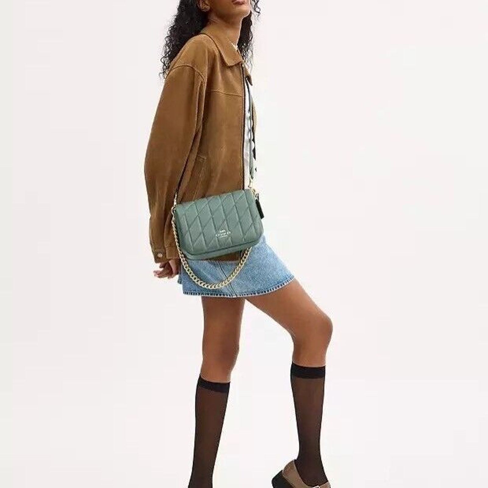 Coach NWT Coach Quinn Bag With Quilting CY663 IM /Sage Size ONE SIZE - 5 Thumbnail