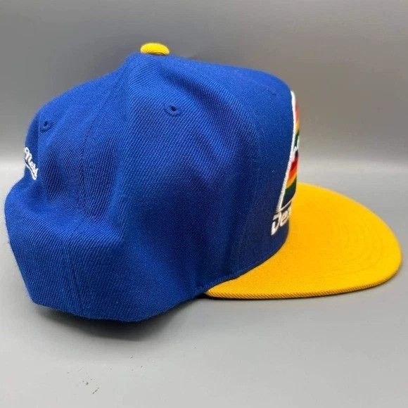 Mitchell & Ness Denver Nuggets Hat Men Blue Big Logo Embroidered Snap Back Size ONE SIZE - 6 Thumbnail