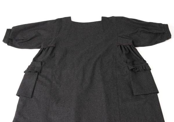 Comme des Garcons Comme des Garcons Dark gray retro flat neck dress with des Size M / US 6-8 / IT 42-44 - 4 Thumbnail