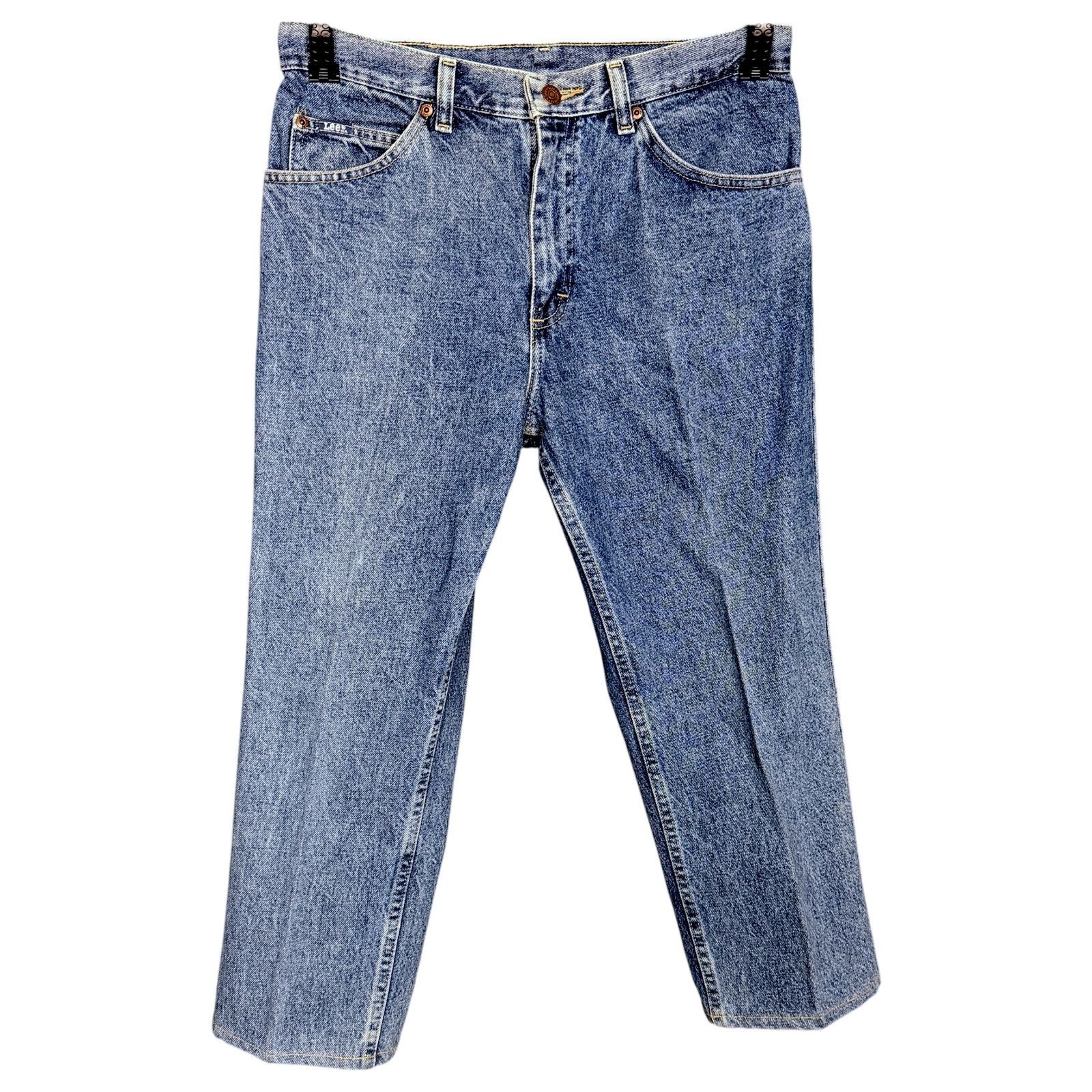 Lee Vintage 90s Lee Men's 32x32* Hemmed Straight Leg Blue Jeans Size US 32 / EU 48 - 1 Thumbnail