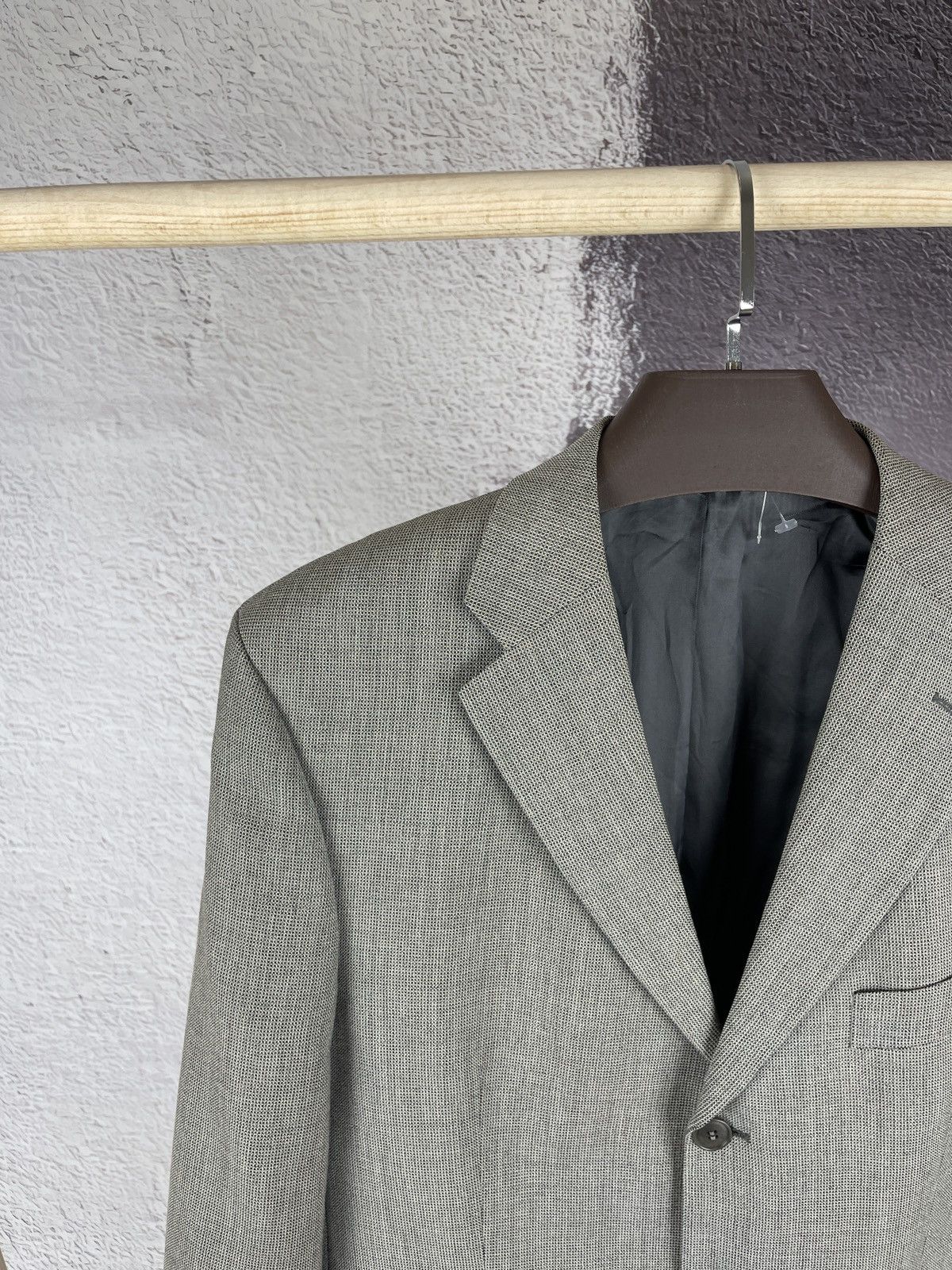 Vintage Yves Saint Laurent pour homme grey 3 button blazer Size 44R - 3 Thumbnail