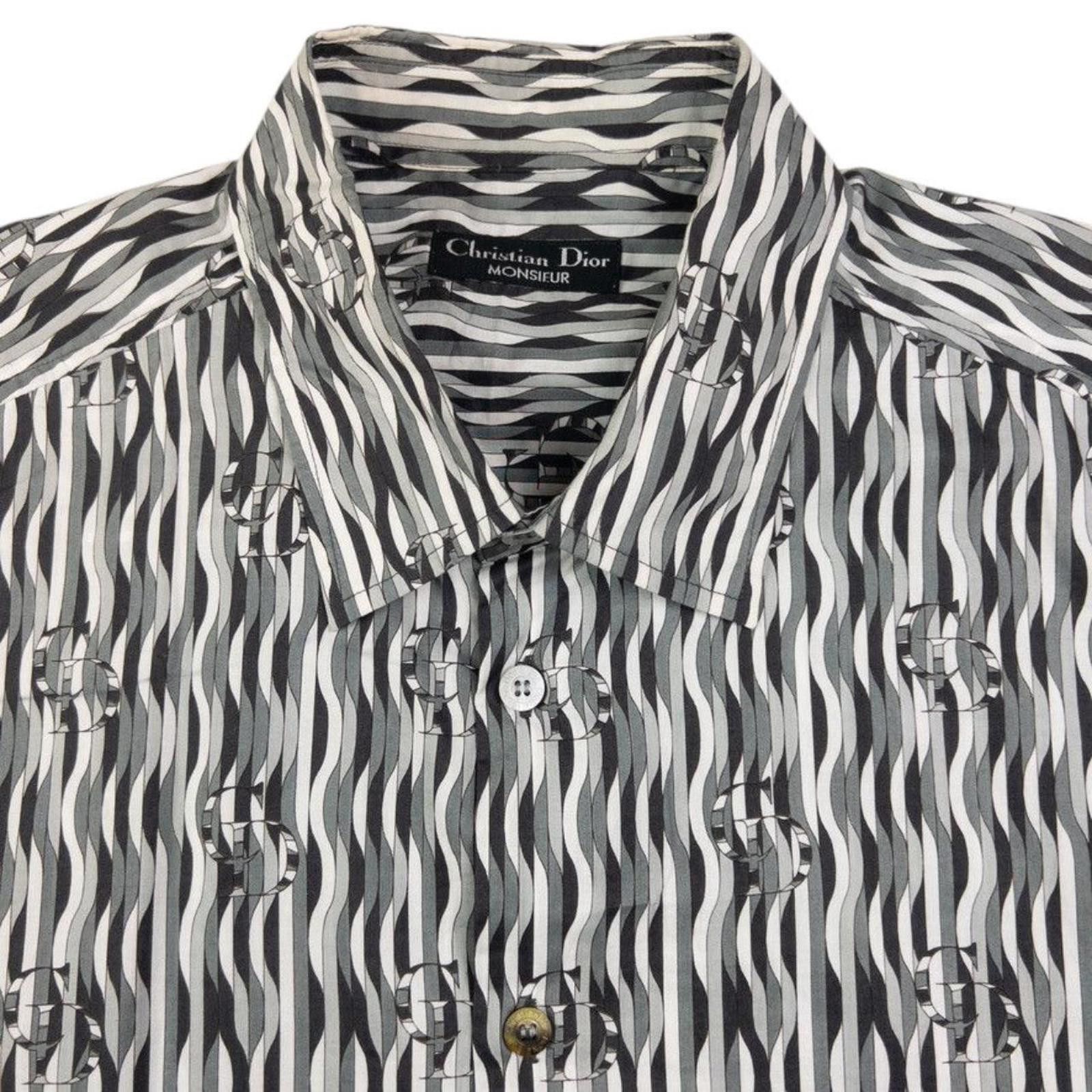 Dior Vintage Dior Monsieur Monogram Short Sleeve Button Shirt L Size US L / EU 52-54 / 3 - 3 Thumbnail