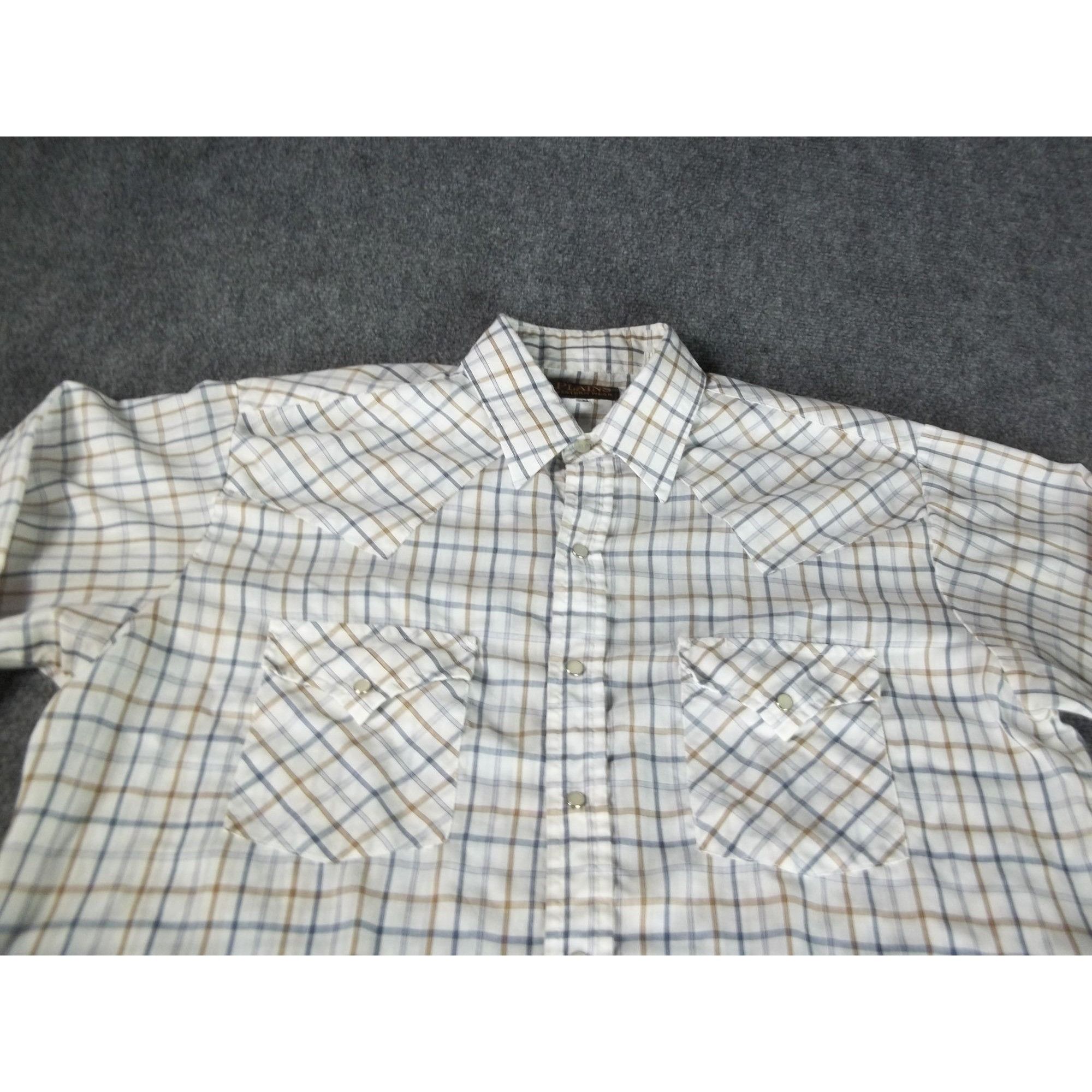 Vintage Vintage Plains Western Wear Pearl Snap Shirt Men Sz M Plaid Size US L / EU 52-54 / 3 - 2 Thumbnail