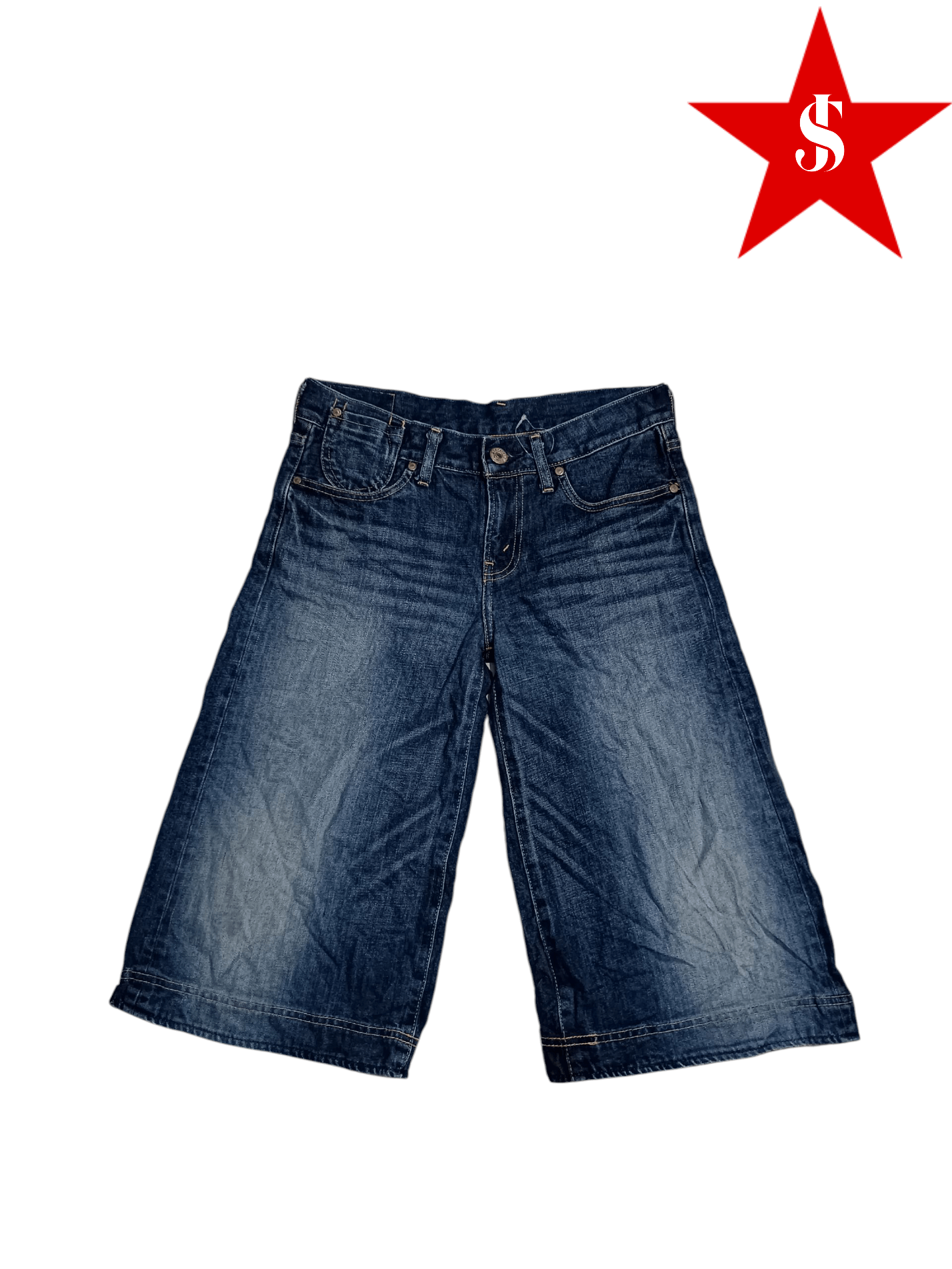 Levi's × Vintage Levi's Loose Knee Length Shorts Jeans Wide Leg Size 30" / US 8 / IT 44 - 1 Thumbnail