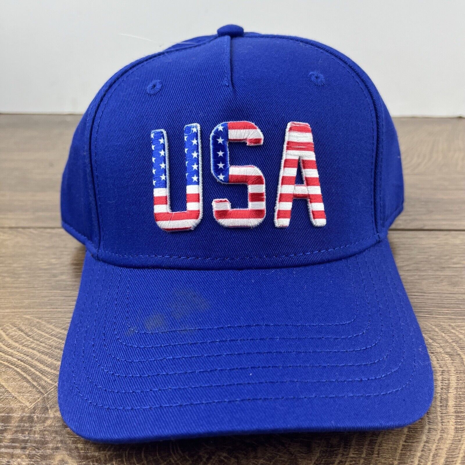 Other USA Blue Hat United States Hat Blue Cap Adjustable Blue Adul Size ONE SIZE - 3 Thumbnail