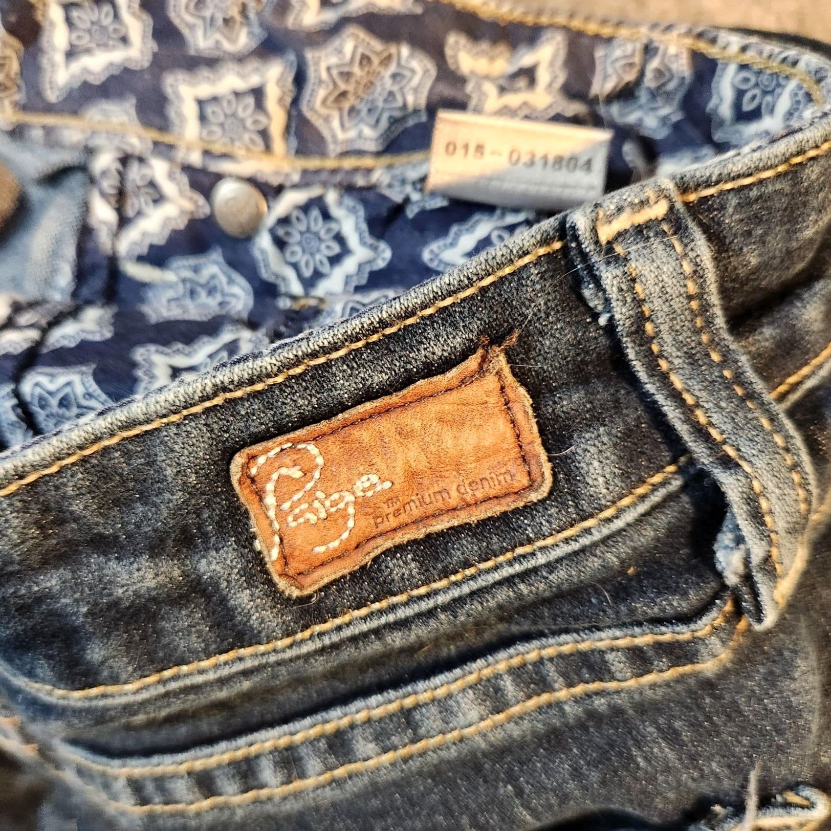 Paige VINTAGE? No. Paige Roxbury Crop Jeans Women 27 Blue Premium Denim Stretch Mid Rise W1140 Size 29" - 5 Thumbnail
