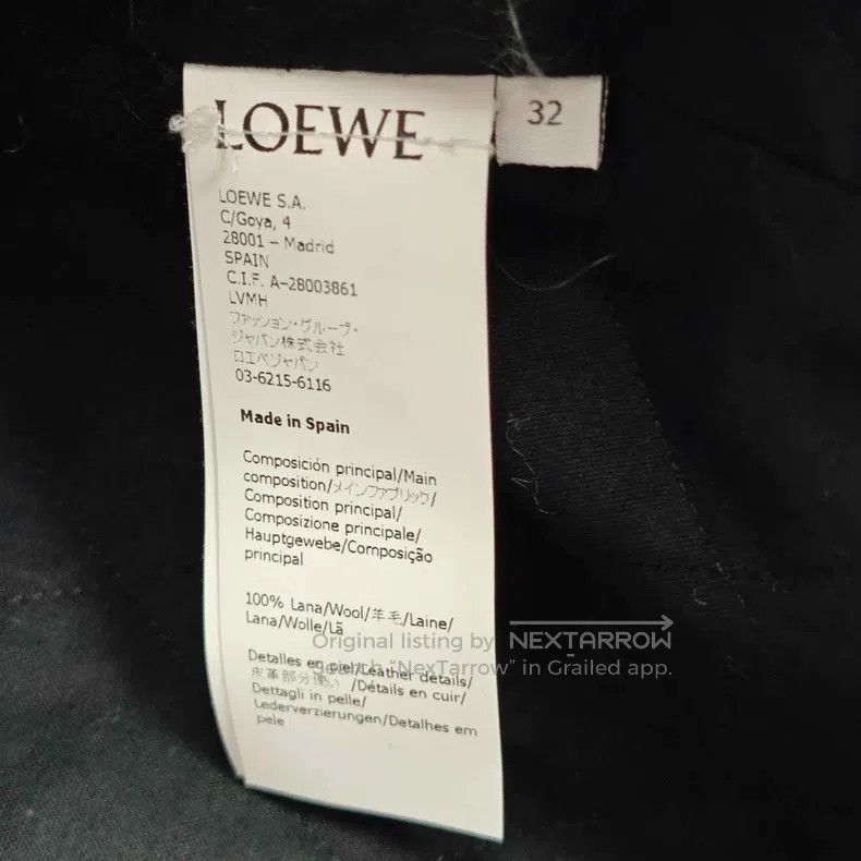 Loewe LOEWE Khaki Vertical Striped Classic Leather Logo Wool Coa Size 4XL / US 24-26 - 7 Thumbnail