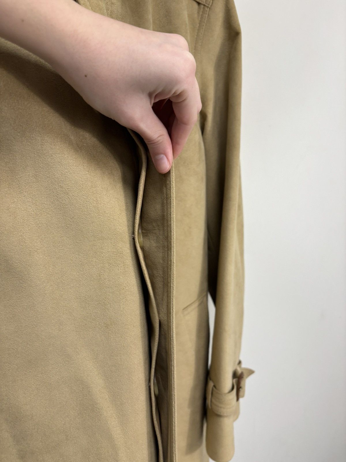 Schneiders Schneiders Salzburg Men’s Camel Alcantara Belted Long Coat Size US L / EU 52-54 / 3 - 13 Thumbnail