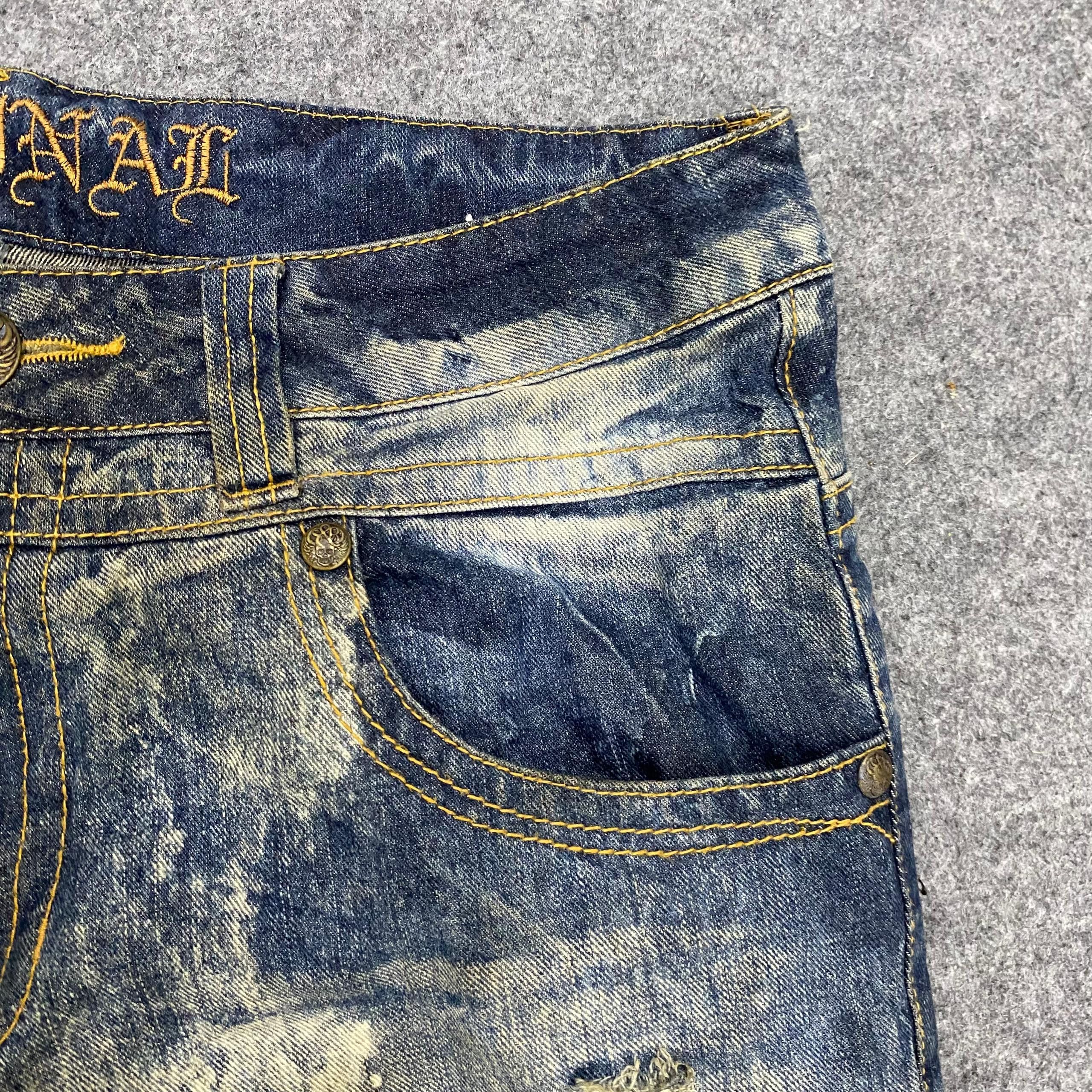 If Six Was Nine 💥Flare💥Original Jeans Punk Distressed Denim Size US 36 / EU 52 - 8 Thumbnail