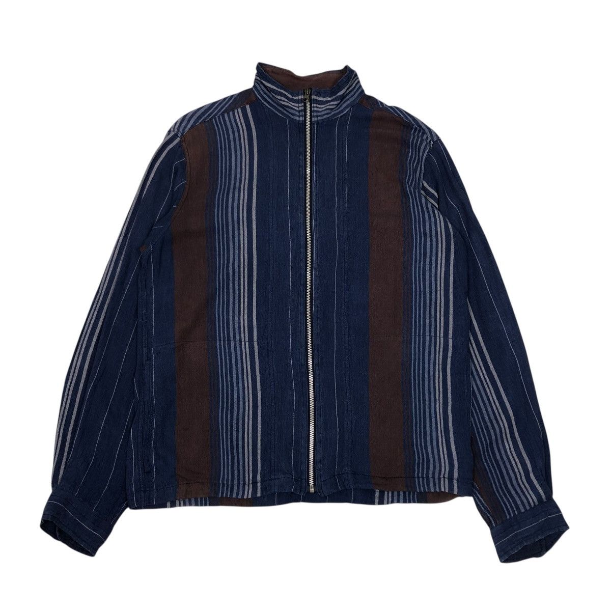 Japanese Brand 🔥VINTAGE STRIPPED CHORE JACKET LESVIS BAOIS ISSEY MIYAKE Size US M / EU 48-50 / 2 - 1 Thumbnail