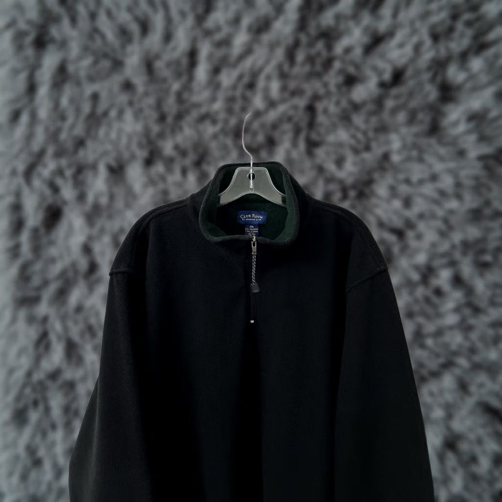 Club Room VTG Club Room FrosTek Fleece 1/4 Zip Mens 2XL Black Green Pullover Sweater NWT Size US XXL / EU 58 / 5 - 1 Thumbnail