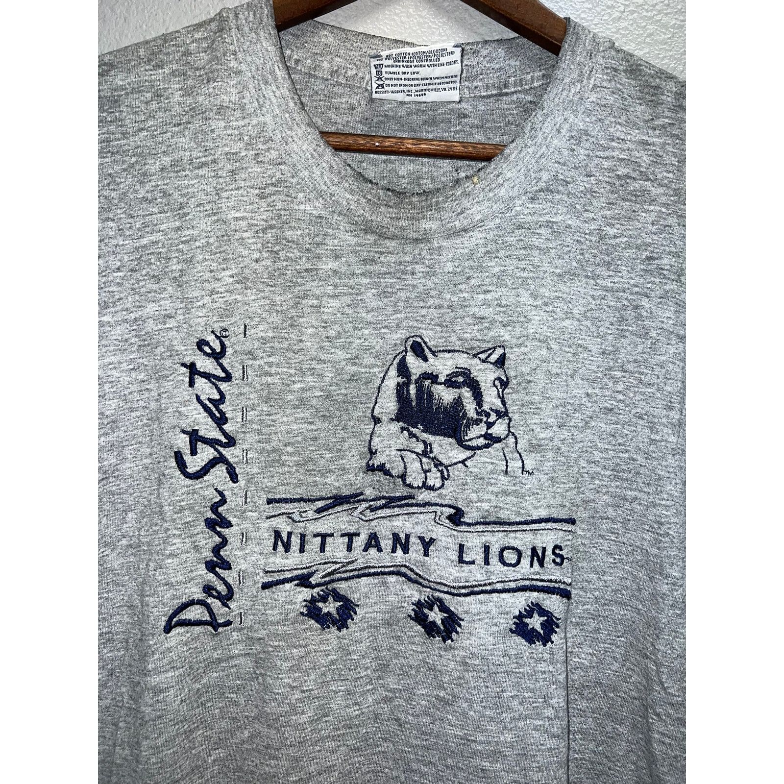 Lee Vintage Penn State Nittany Lions Shirt Heather Tee Gray 90s Size US L / EU 52-54 / 3 - 2 Thumbnail
