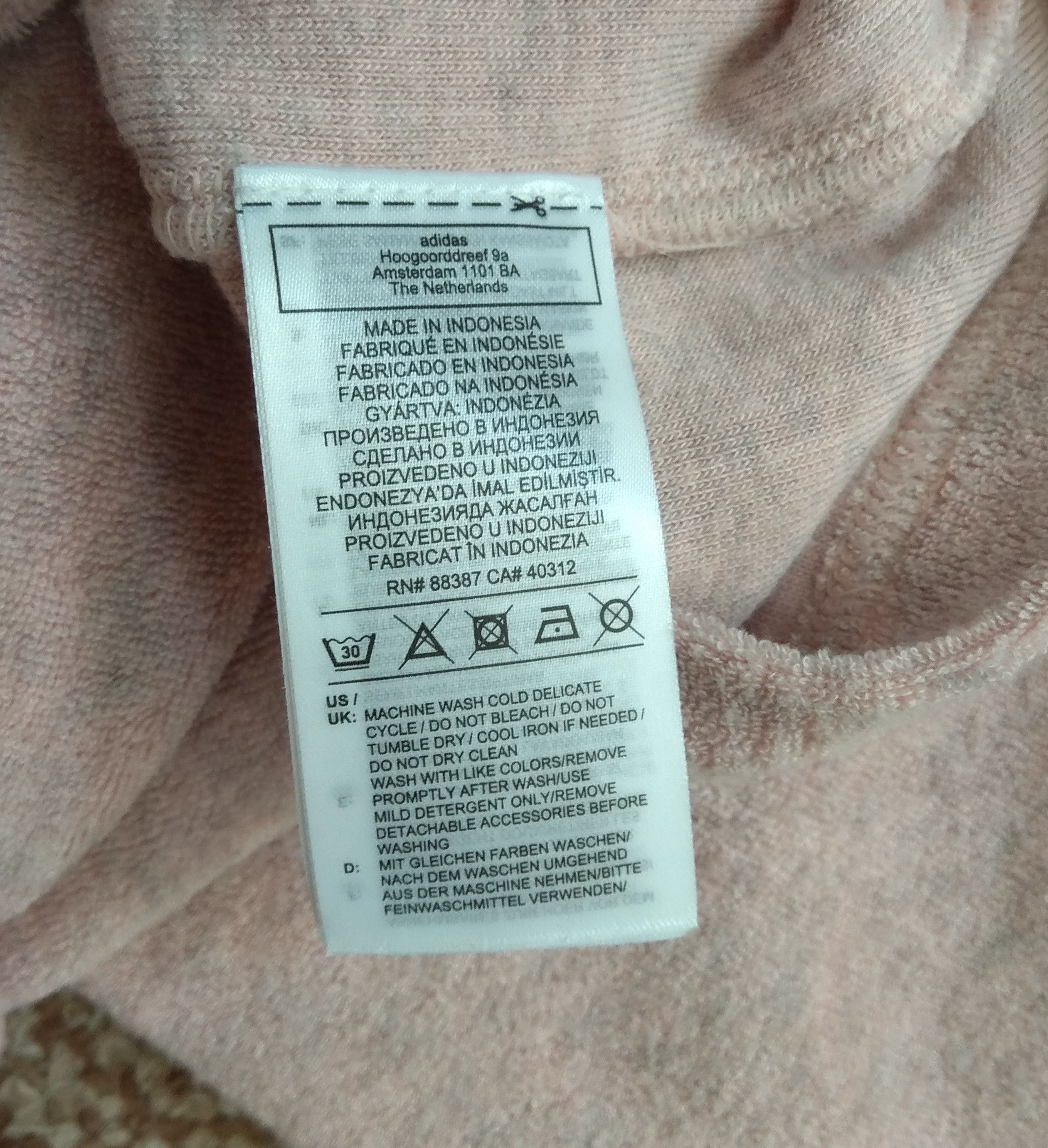 Adidas Adidas Samstag Terry Vapour Pink Sweatshirt sz M Size US M / EU 48-50 / 2 - 6 Thumbnail