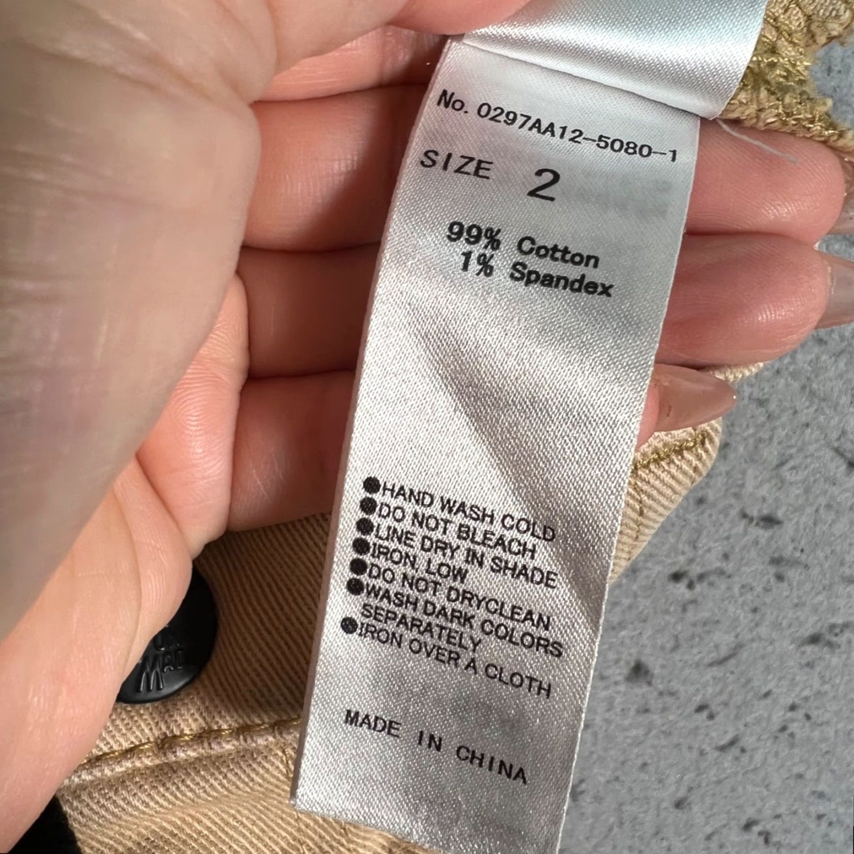 MOUSSY Moussys Womens 2 Beige Skinny Jeans Cotton Blend Stretch Denim Jeans 5-Pocket Design Womens Size 2 Inseam 28in Low Rise Spring Summer Stretch Size 26" / US 2 / IT 38 - 5 Thumbnail