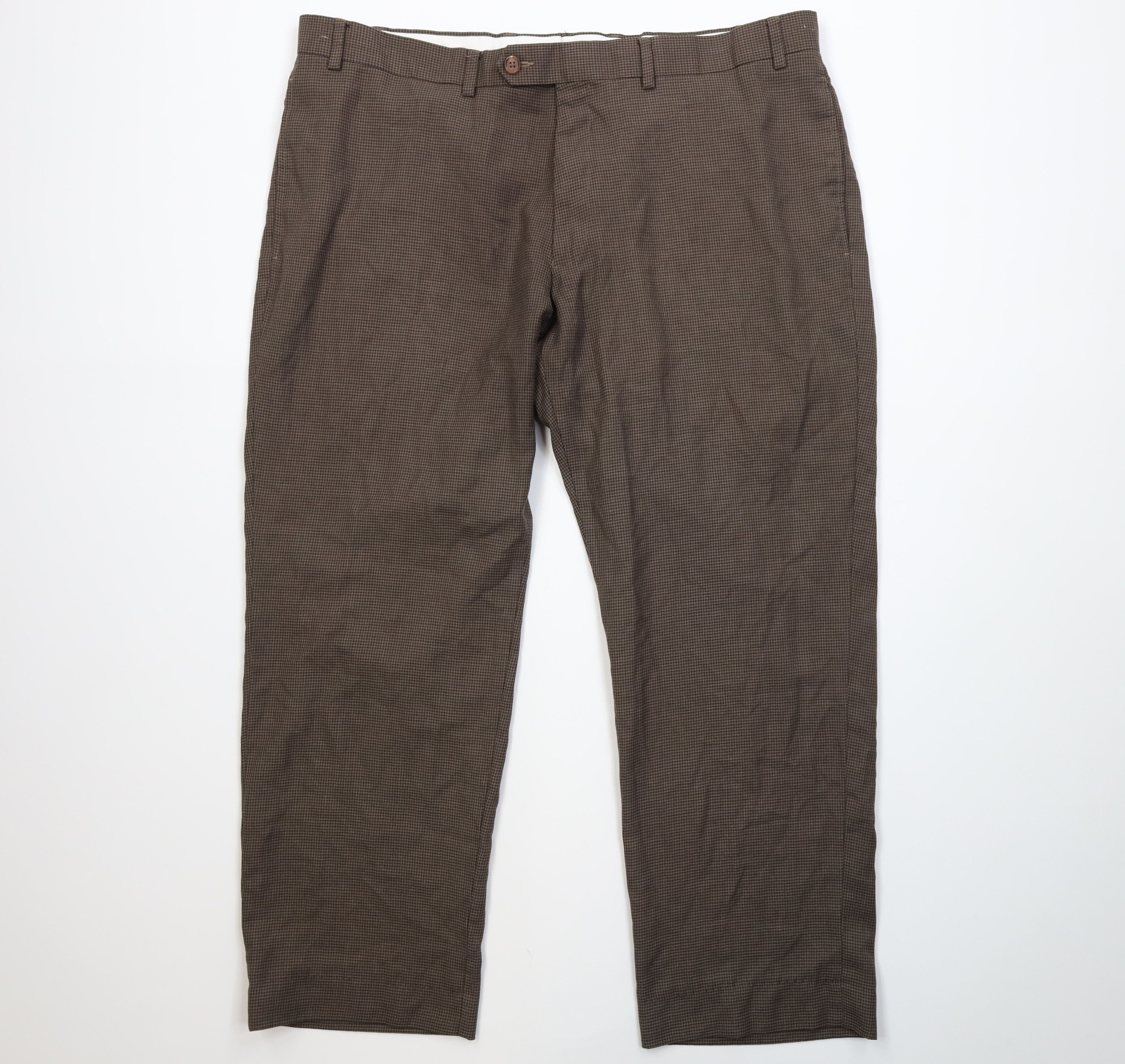 Ralph Lauren Vintage Ralph Lauren Gabardine Houndstooth Wide Leg Pants Size US 40 / EU 56 - 1 Thumbnail