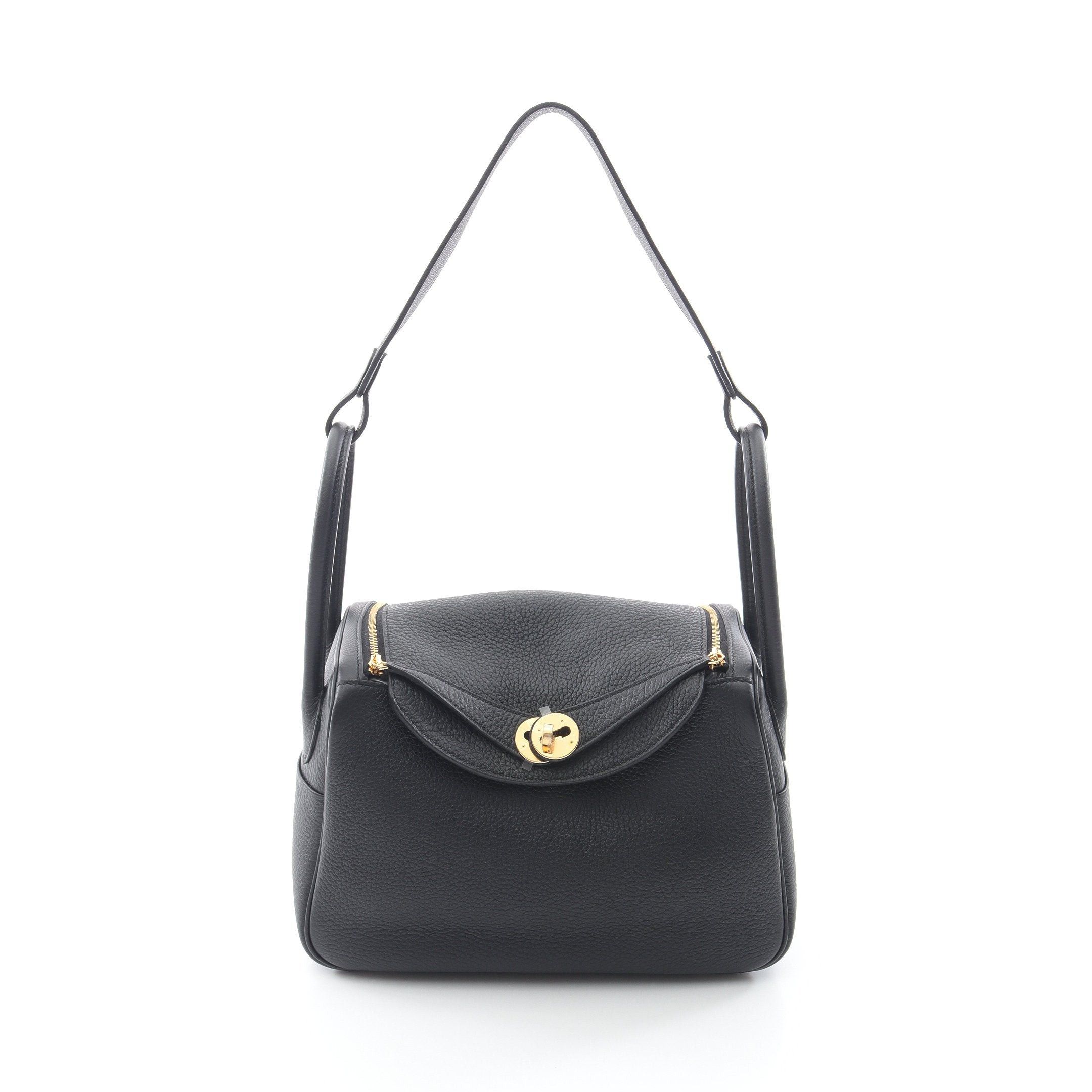Hermes Hermes Lindy 26 Shoulder Bag Clemence Leather Black Gold Hardware K Stamp Size ONE SIZE - 1 Thumbnail