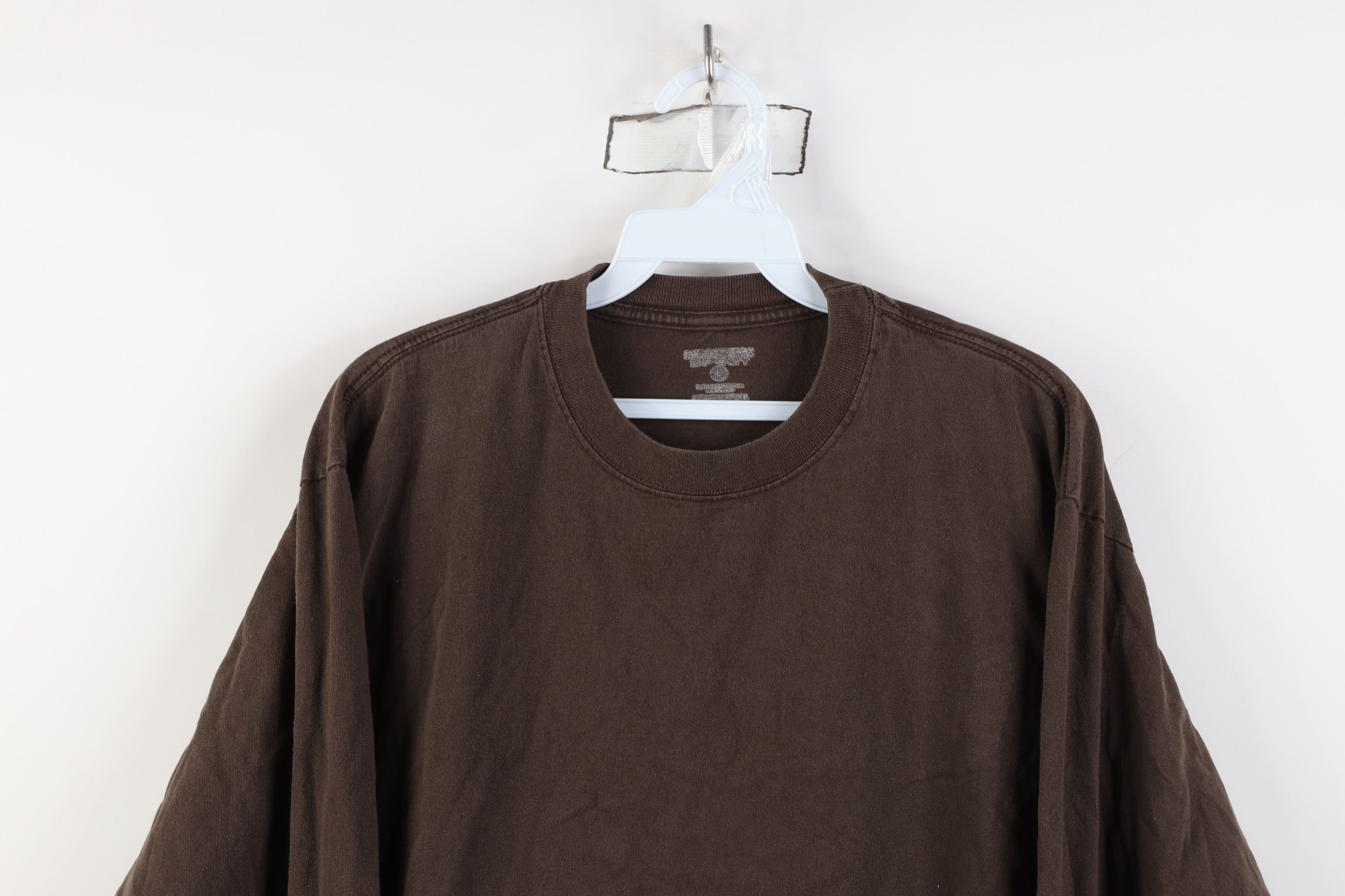 Vintage Vintage Y2K Streetwear Long Sleeve T-Shirt Brown Cotton Size US M / EU 48-50 / 2 - 2 Thumbnail