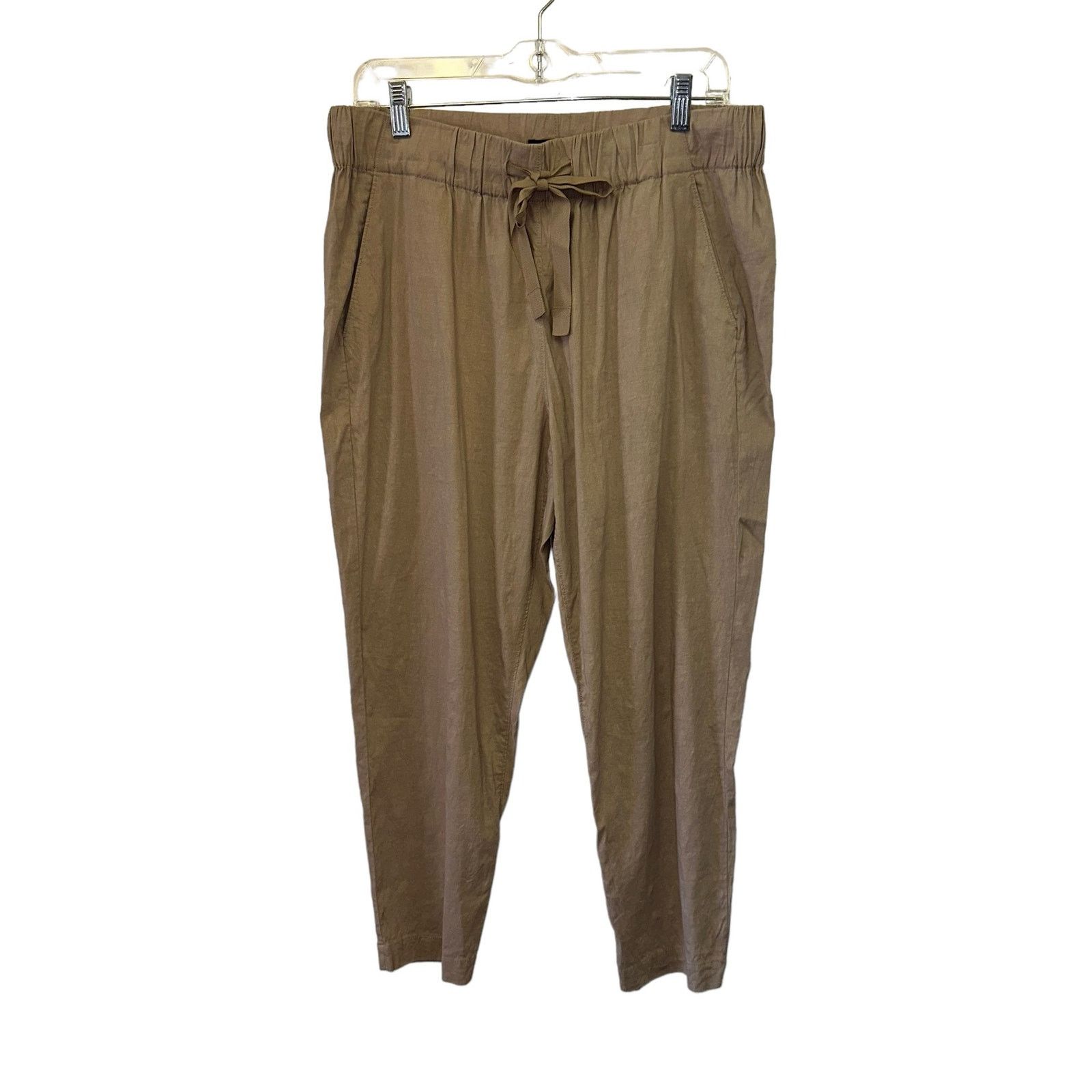 Theory Theory Khaki Linen Blend Zippered Pants Size 33" - 1 Thumbnail