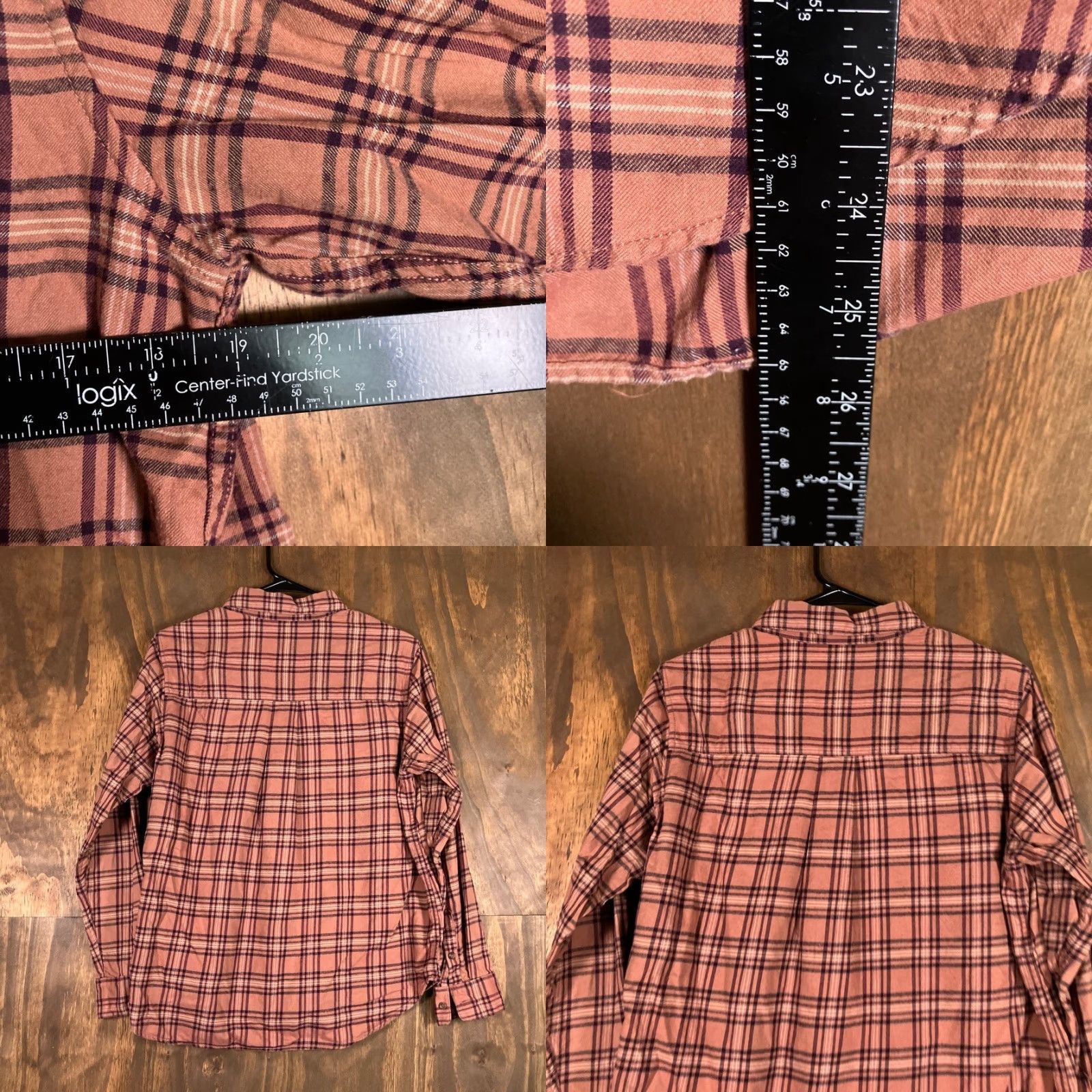 Uniqlo VINTAGE Uniqlo Womens Shirt Brown Plaid Flannel Button-Up Long Sleeve 100% Cotton Small Size S / US 4 / IT 40 - 8 Thumbnail