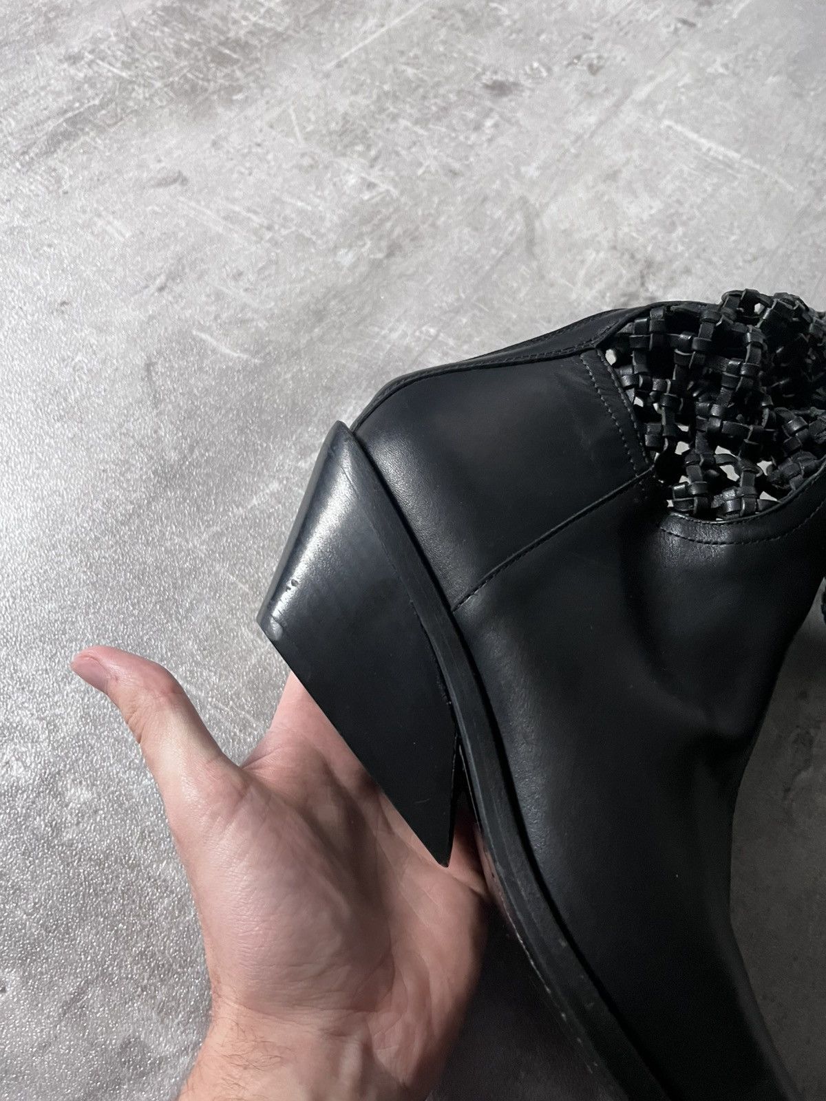Ann Demeulemeester Ann Demeulemeester F/W 2019 Leather Net Boots Size US 10 / IT 40 - 20 Thumbnail
