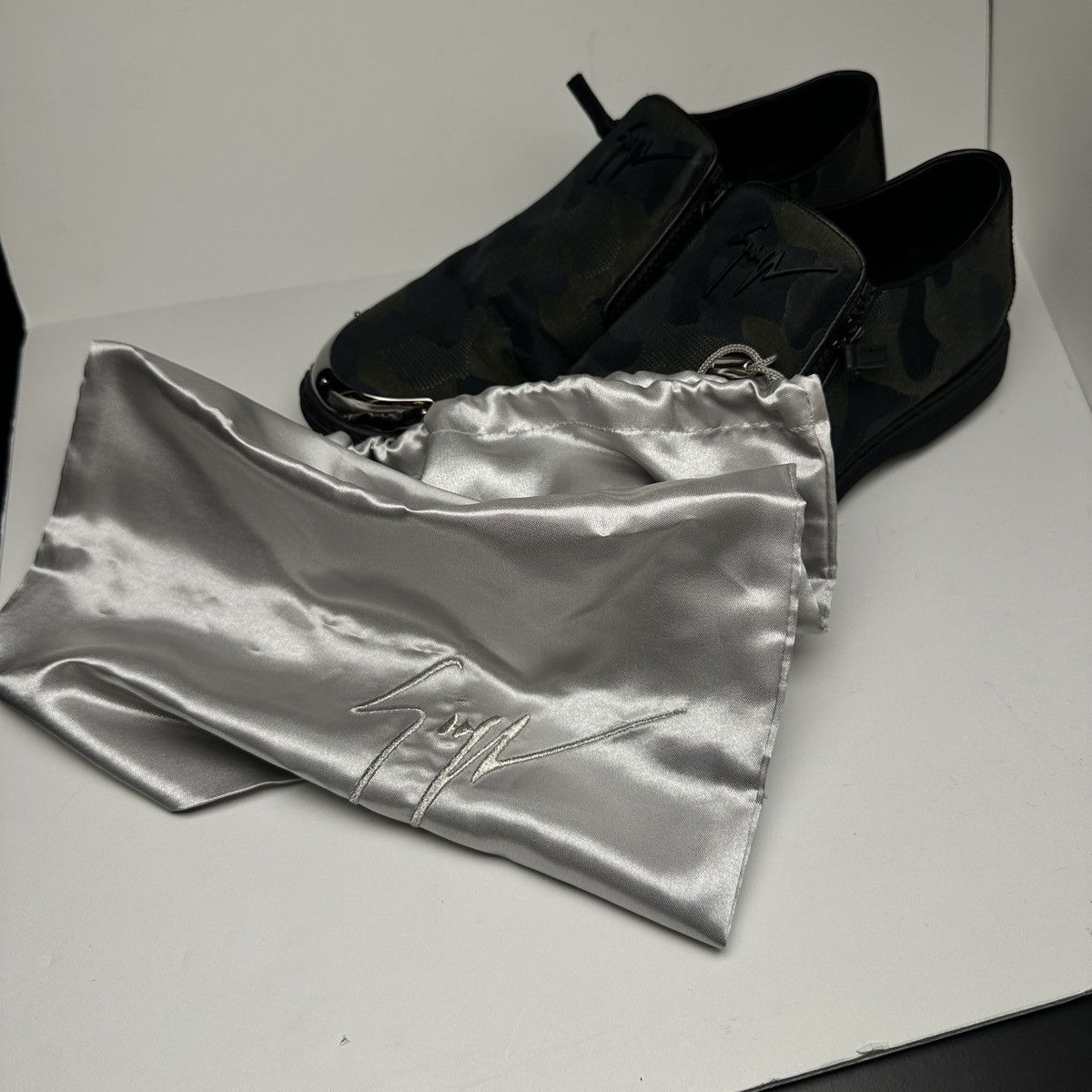 Giuseppe Zanotti Giuseppe Zanotti Mens Black / Green Camouflage Size US 10.5 / EU 43-44 - 5 Thumbnail