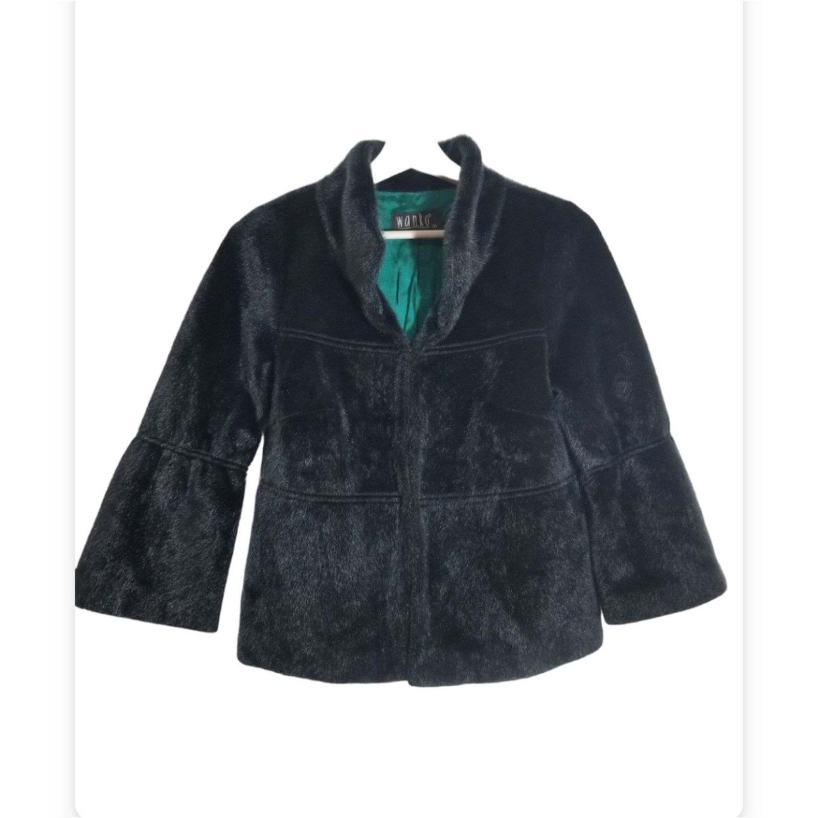 Other Wanko Dark Green Faux Fur Jacket Size S / US 4 / IT 40 - 1 Thumbnail