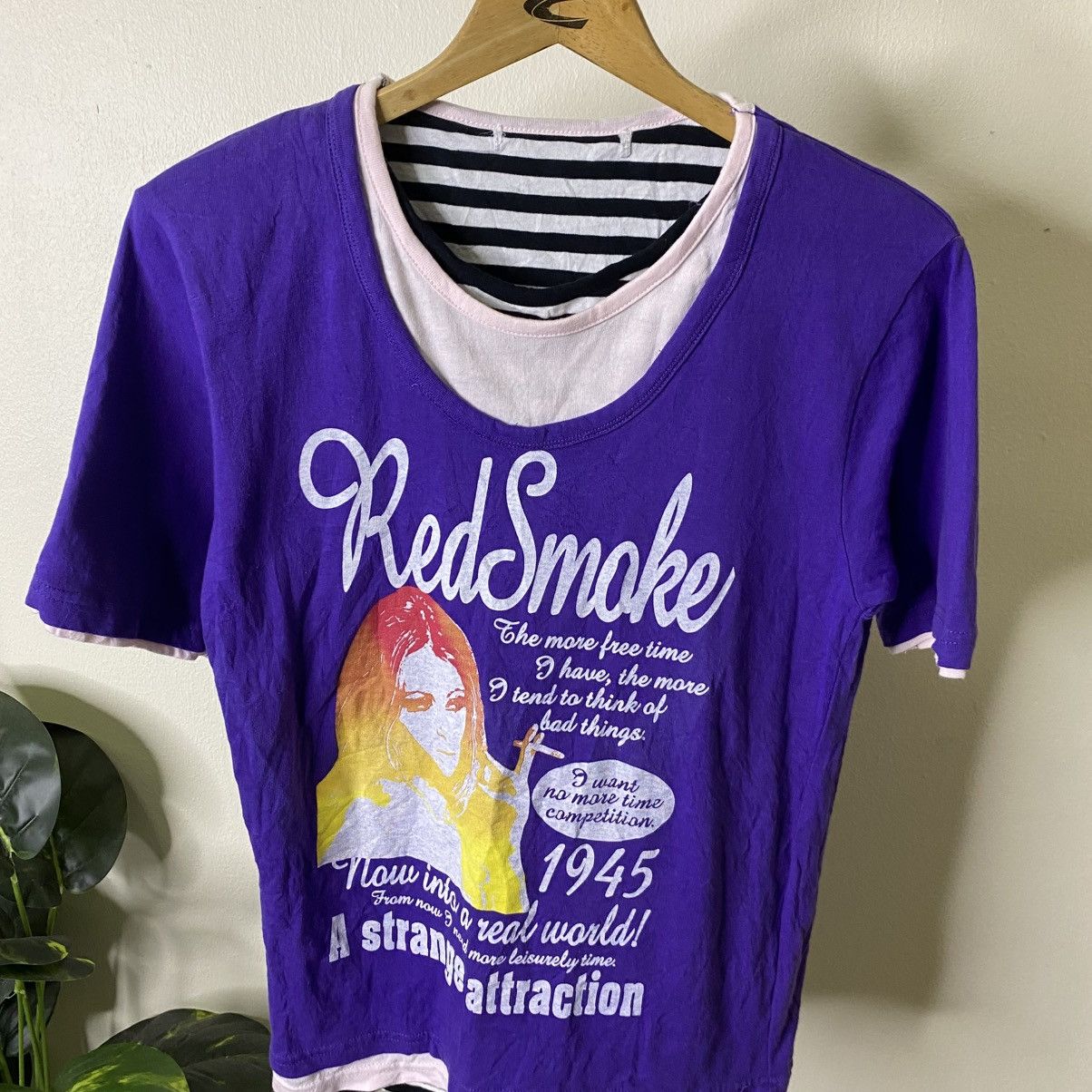 14th Addiction Red Smoke Hysterics Glamour Style Double Layer Gothic Punk T Size US S / EU 44-46 / 1 - 2 Thumbnail