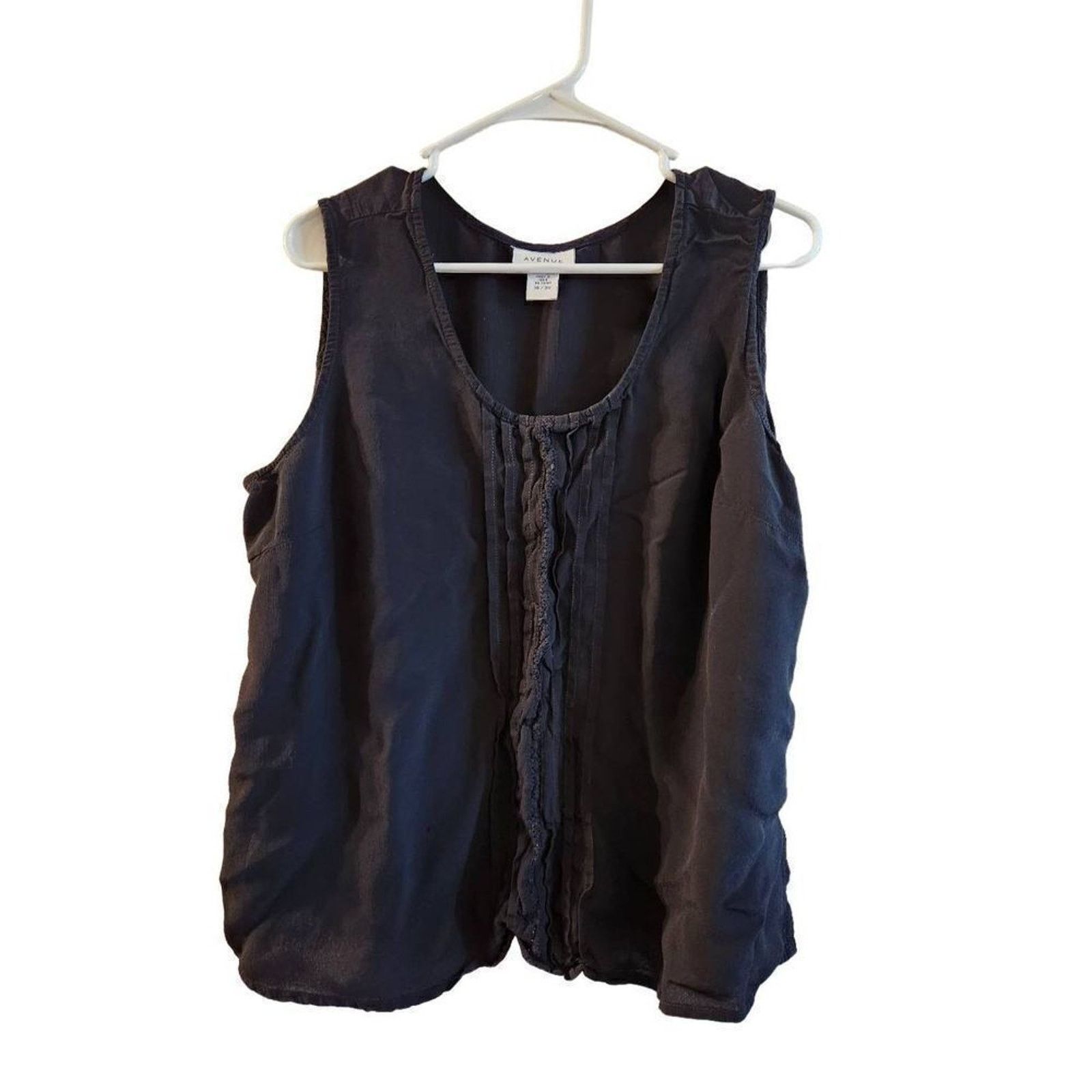 Avenue Avenue 18-20 blouse tank black top Size 3XL / US 20-22 - 6 Thumbnail