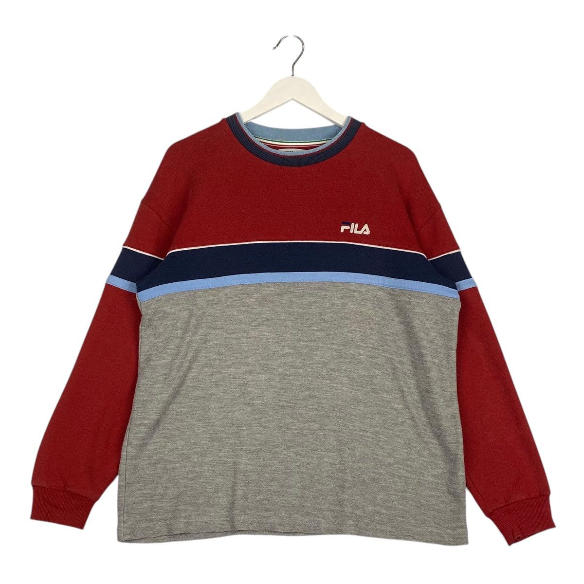 Fila × Vintage Vintage Fila Long Sleeve T-Shirt Embroidered Gray Size US L / EU 52-54 / 3 - 1 Thumbnail