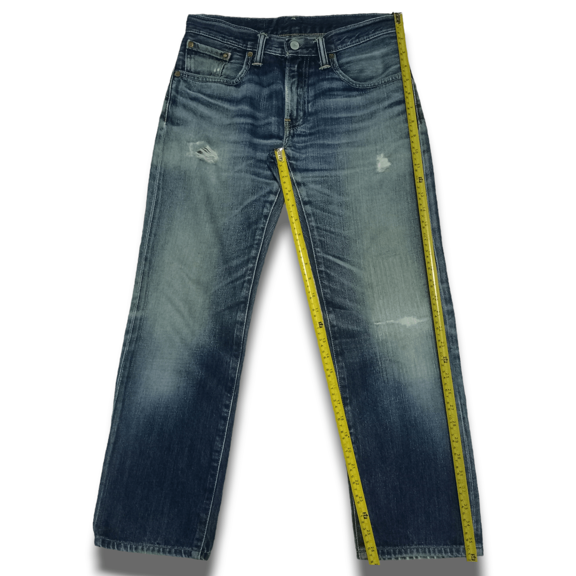Levi's × Levi's Vintage Clothing Vintage Levis 502 Blue Wash Distressed Loose Jeans 30x27 Size US 30 / EU 46 - 8 Thumbnail