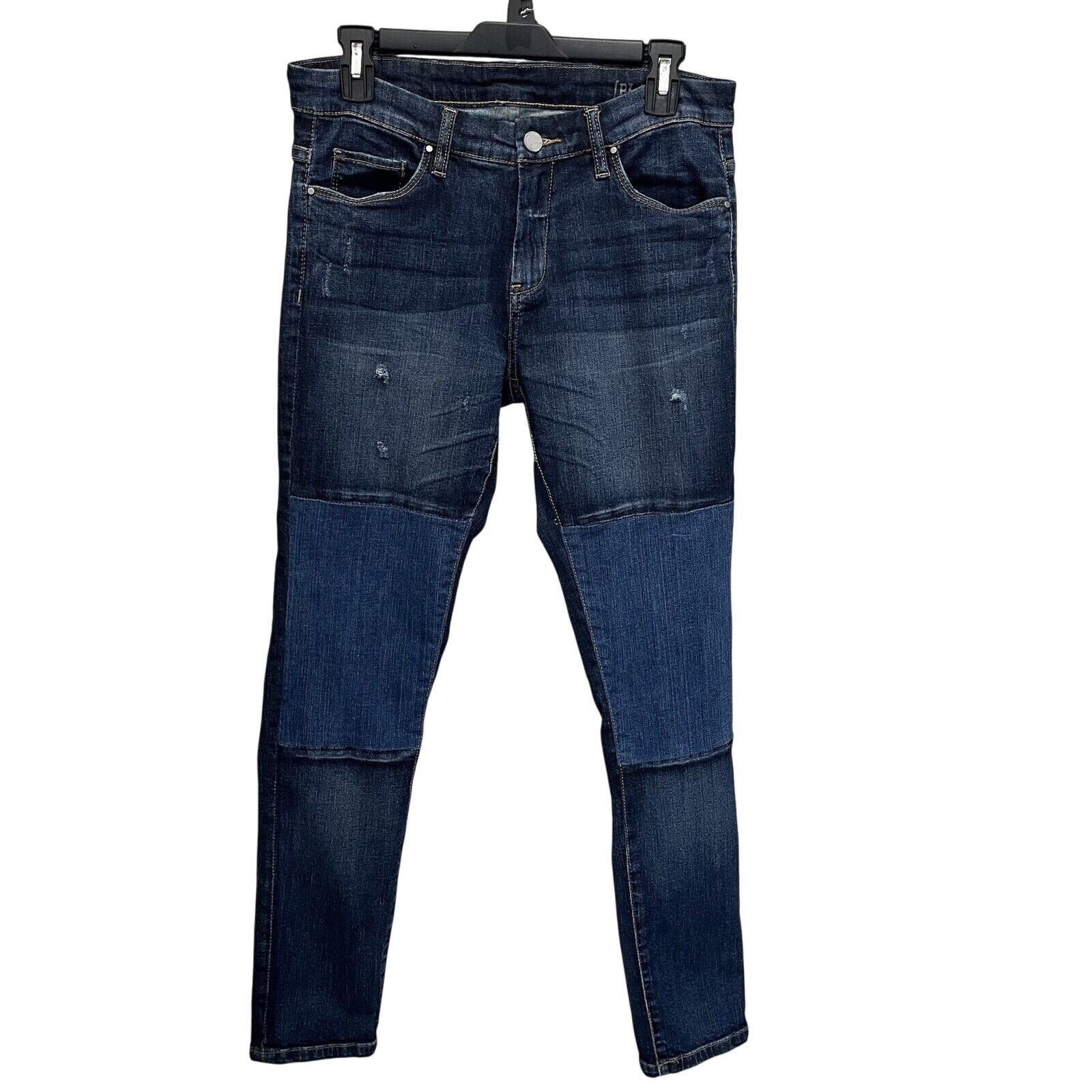 BLANKNYC Blanknyc | Dark Wash Skinny Patchwork Jeans Distressed Sz 27 Size 27" / US 4 / IT 40 - 2 Thumbnail
